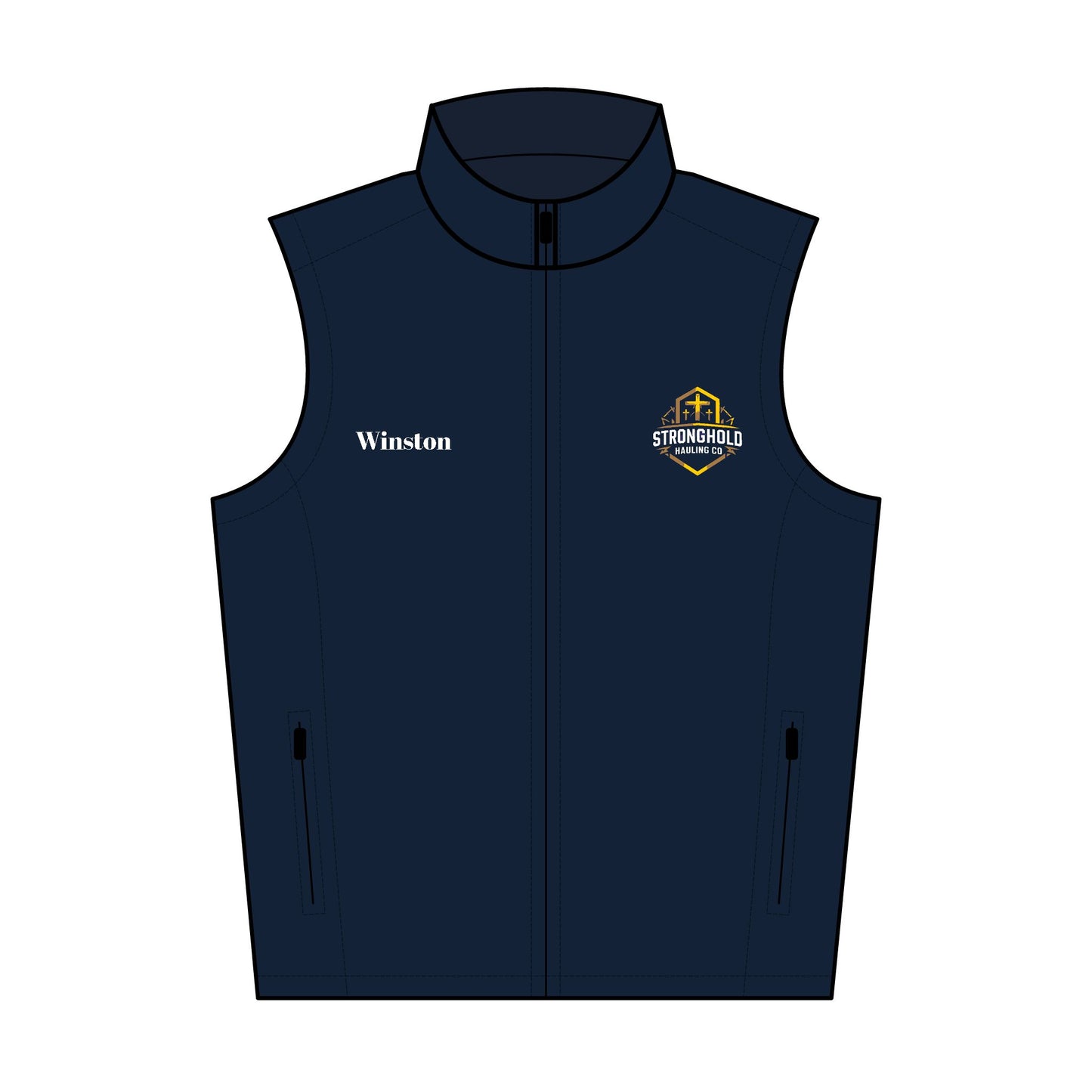 Embroidered Soft Shell Vest — Owner name - Logo