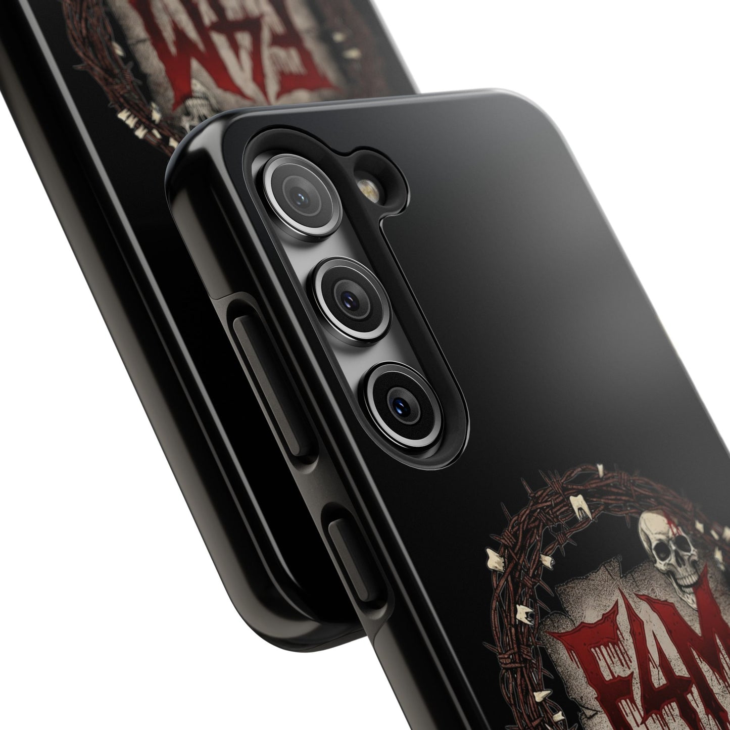 Skull Wreath "F4M" Tough Phone Case (I-Phone or Samsung) — Gothic Horror Protective Cover