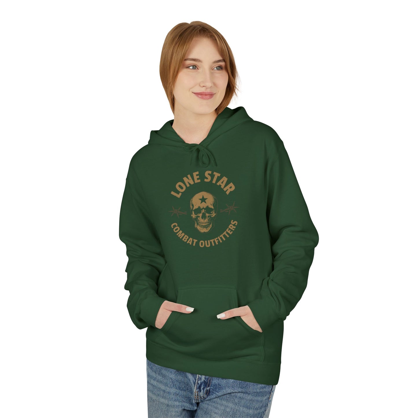 Lone Star Combat Outfitters Skull Hoodie — Vintage Military Tactical Pullover