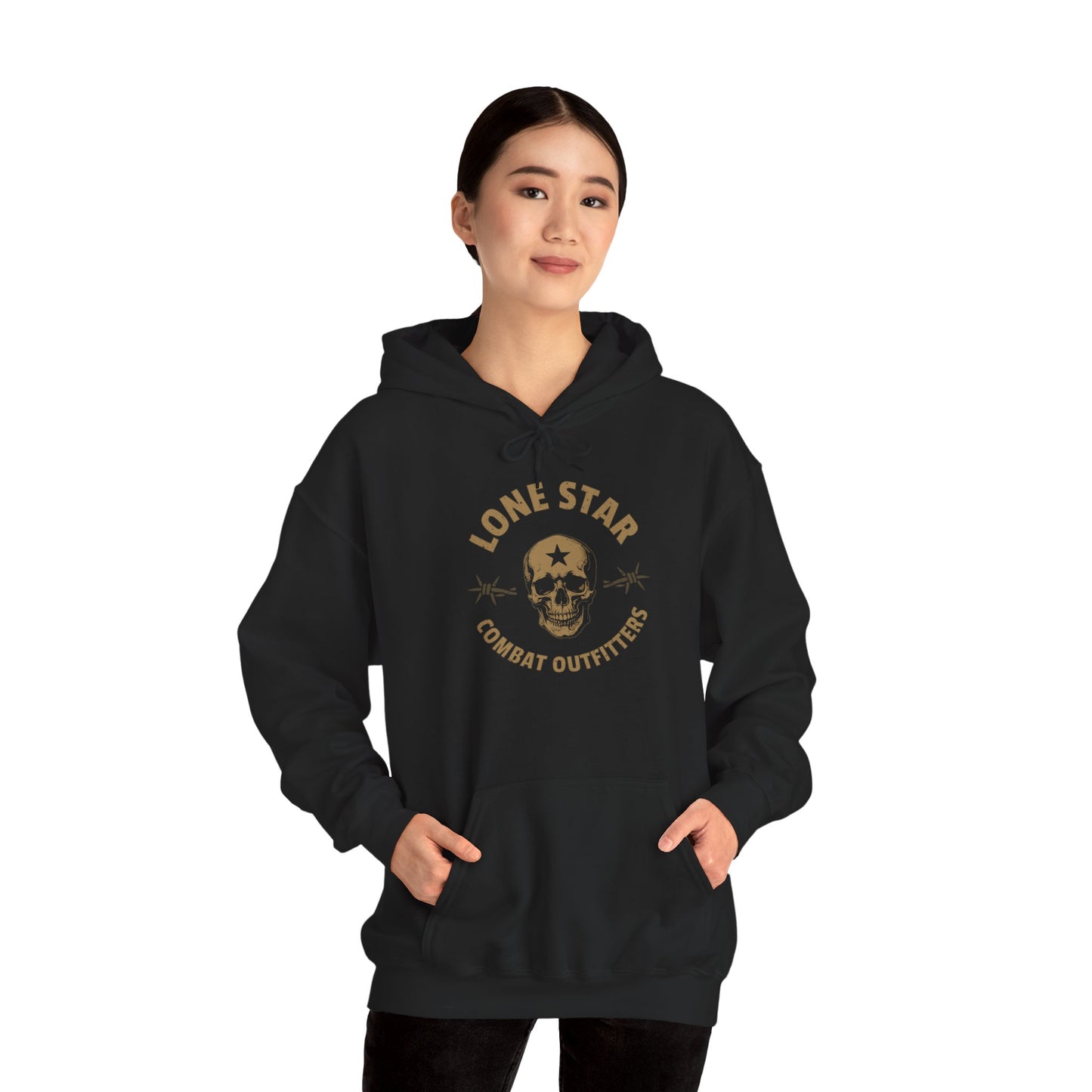 Lone Star Combat Outfitters Skull Hoodie — Military Tactical Logo Sweatshirt