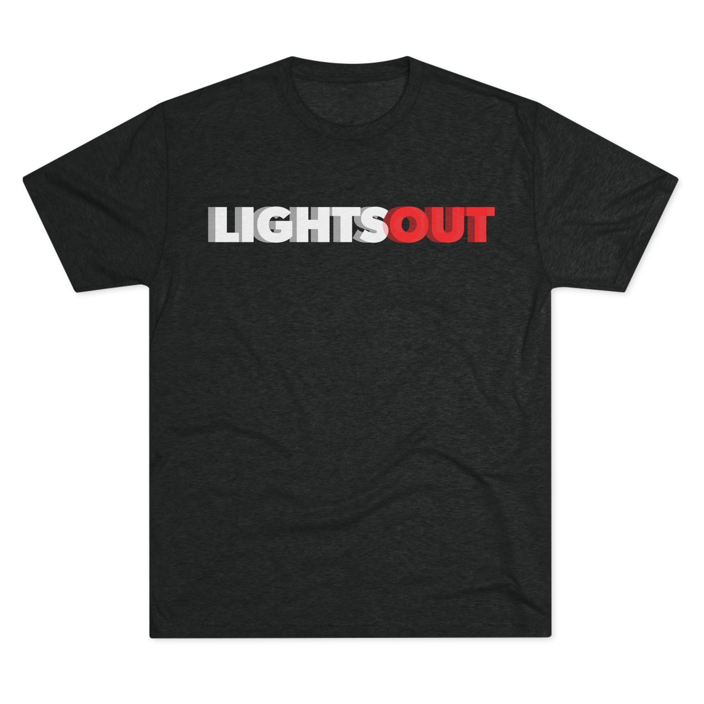 Lights Out Crew Tee (Seeing Double) — Retro Bold Logo T-Shirt