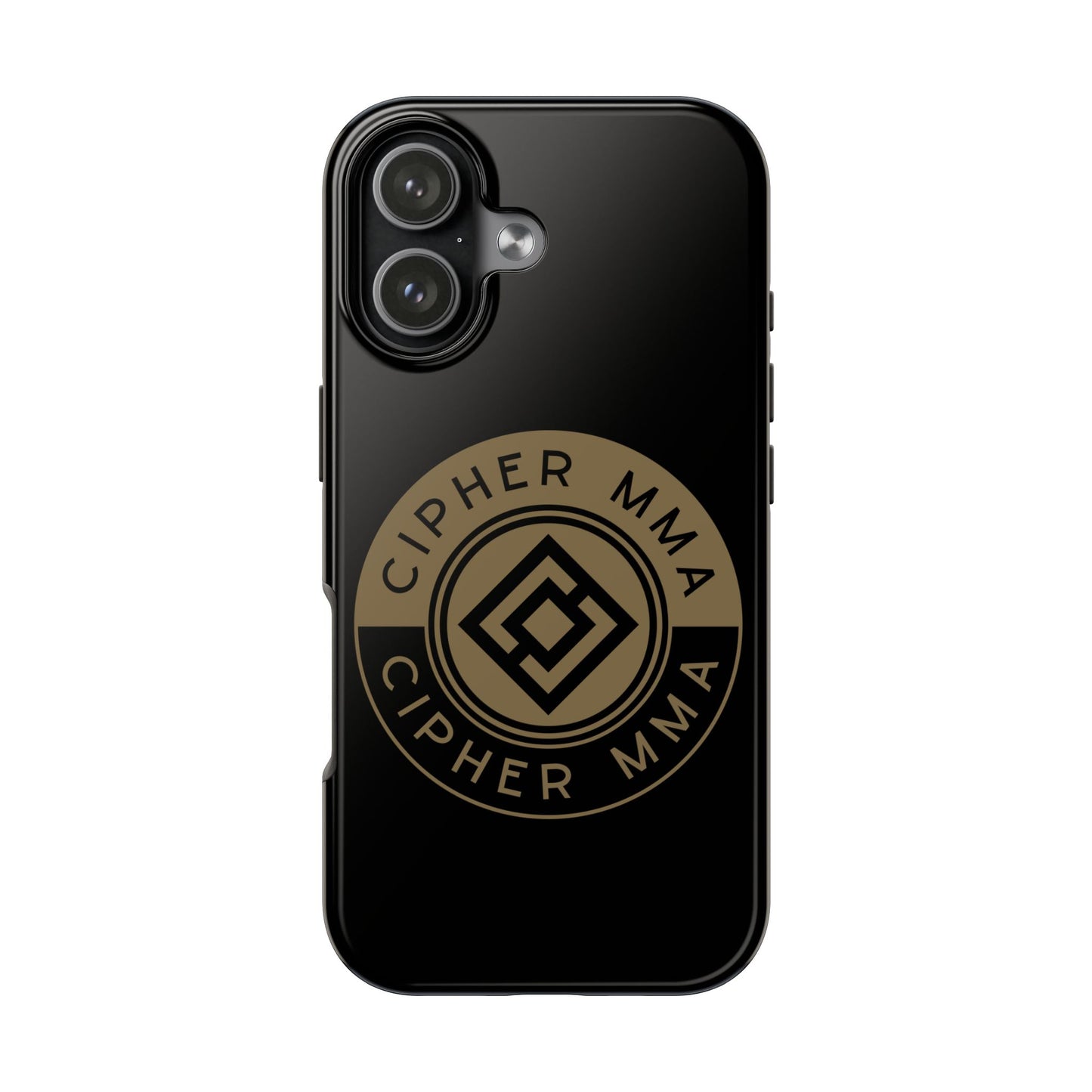 Cipher MMA Tough Phone Case — Black Protective Phone Cover with Gold Logo