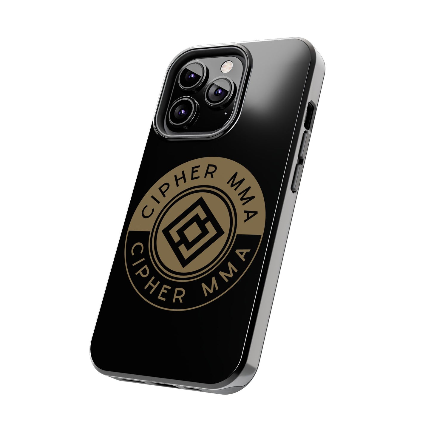 Cipher MMA Tough Phone Case — Black Protective Phone Cover with Gold Logo