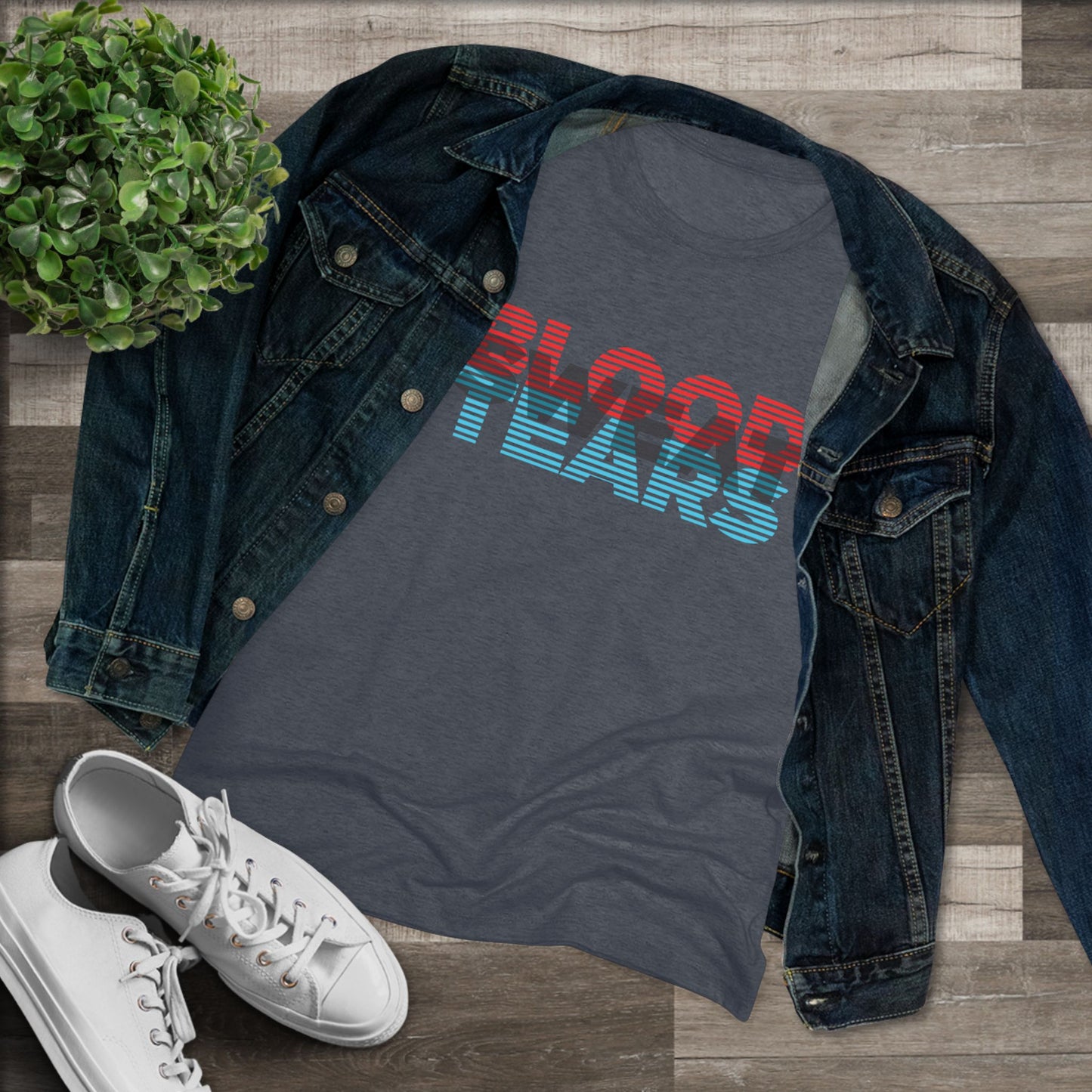 Women's Tee — Retro 'Blood Sweat & Tears' Graphic Shirt