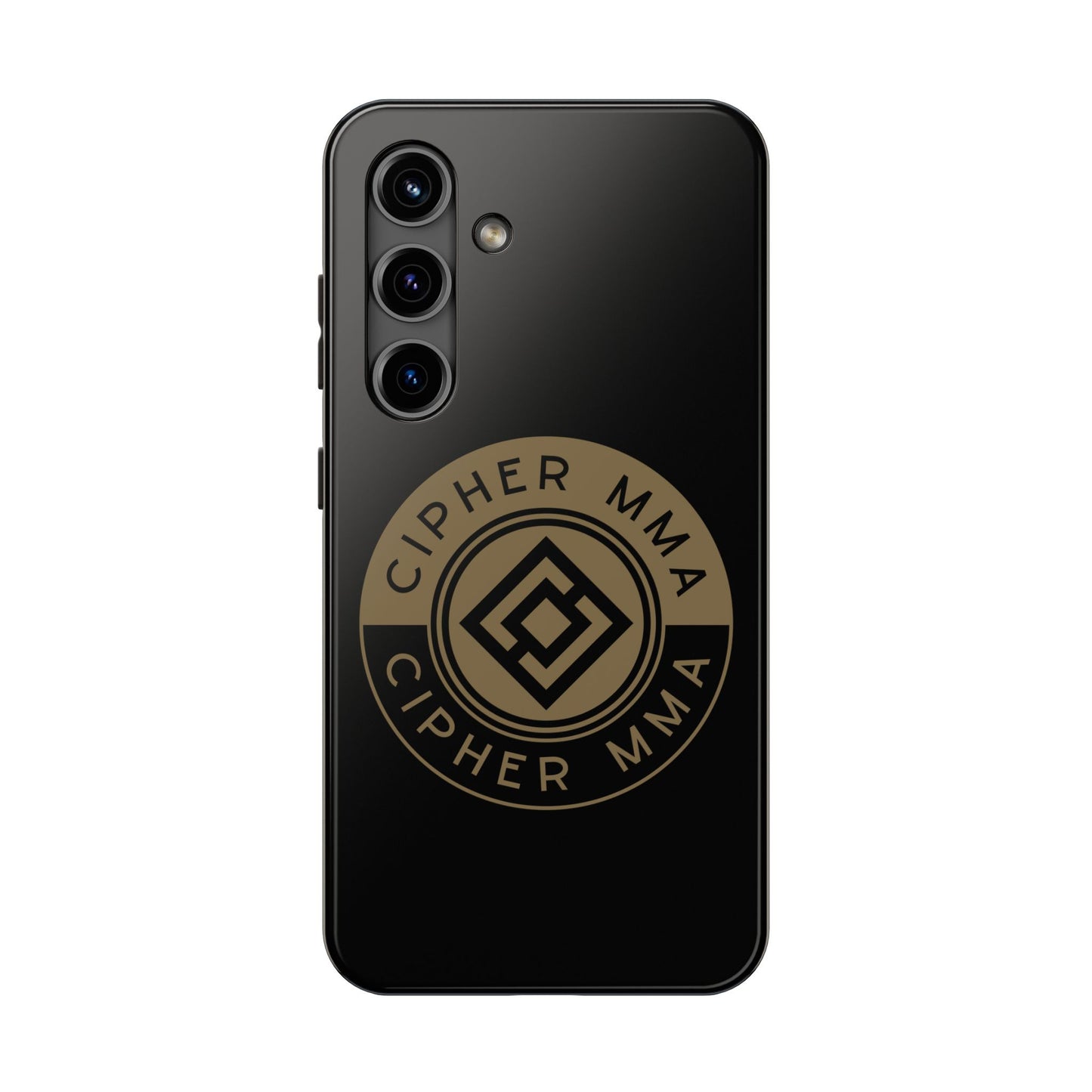 Cipher MMA Tough Phone Case — Black Protective Phone Cover with Gold Logo