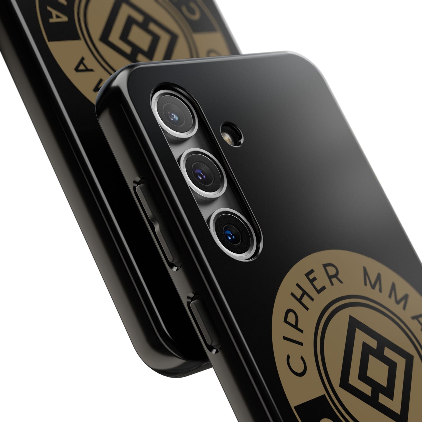 Cipher MMA Tough Phone Case — Black Protective Phone Cover with Gold Logo