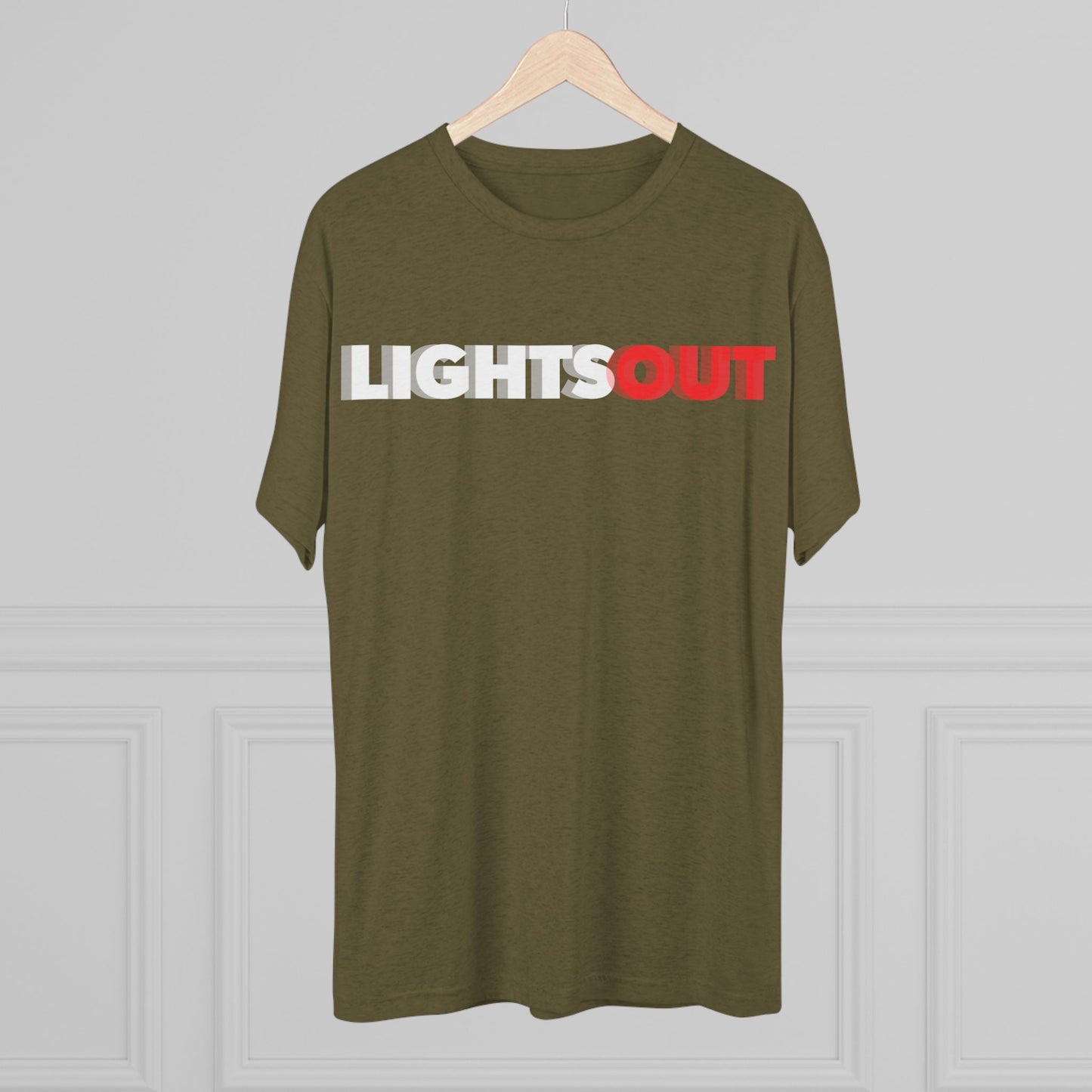 Lights Out Crew Tee (Seeing Double) — Retro Bold Logo T-Shirt