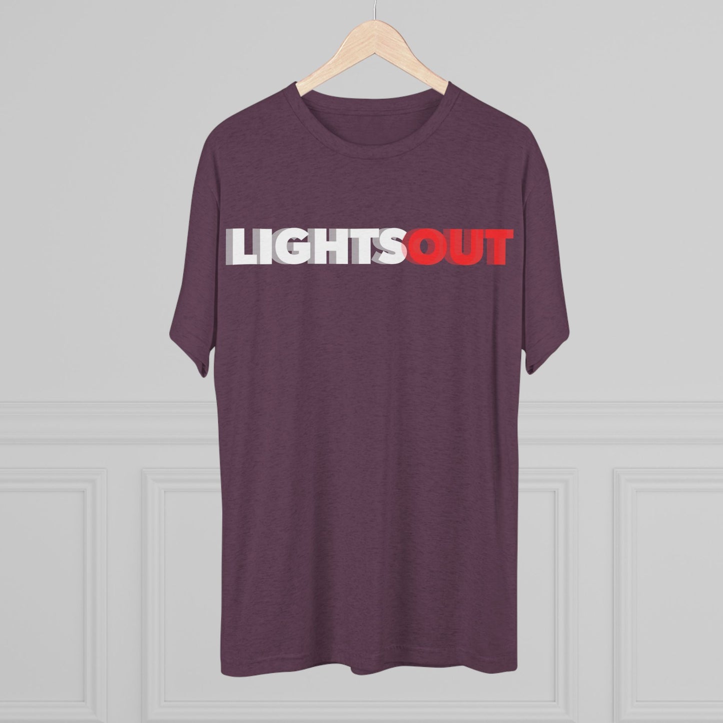 Lights Out Crew Tee (Seeing Double) — Retro Bold Logo T-Shirt