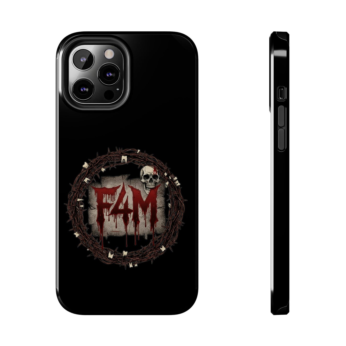 Skull Wreath "F4M" Tough Phone Case (I-Phone or Samsung) — Gothic Horror Protective Cover