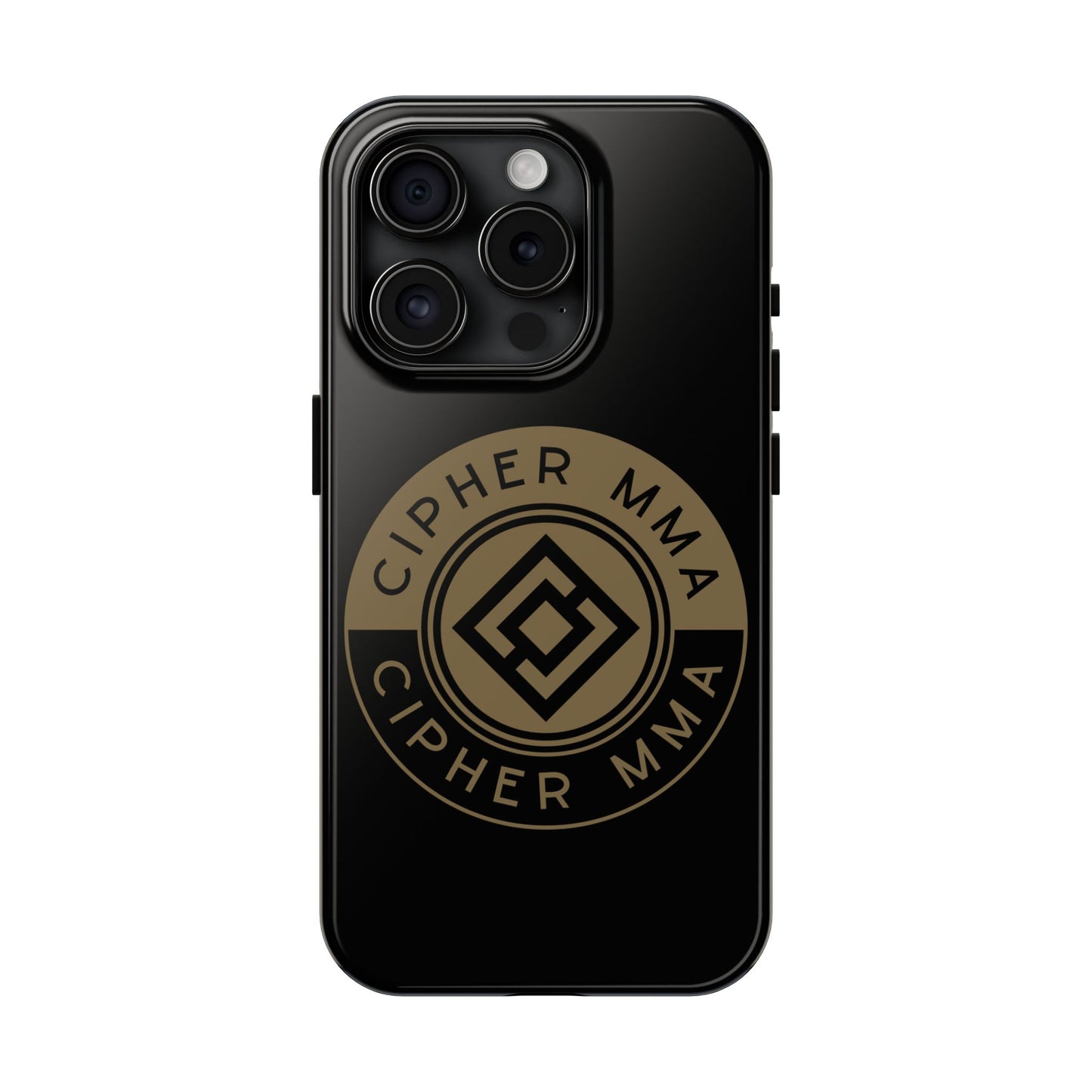 Cipher MMA Tough Phone Case — Black Protective Phone Cover with Gold Logo