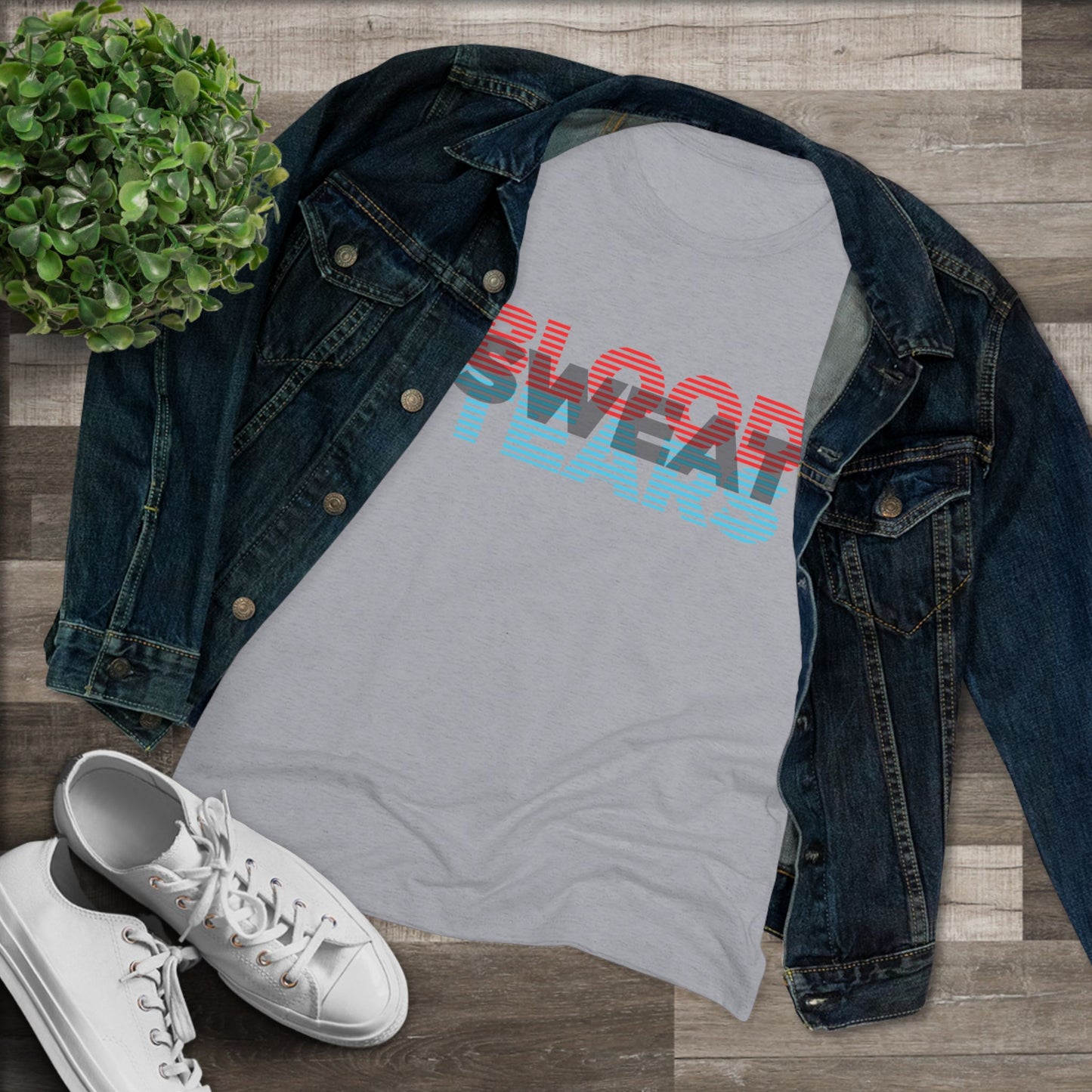 Women's Tee — Retro 'Blood Sweat & Tears' Graphic Shirt