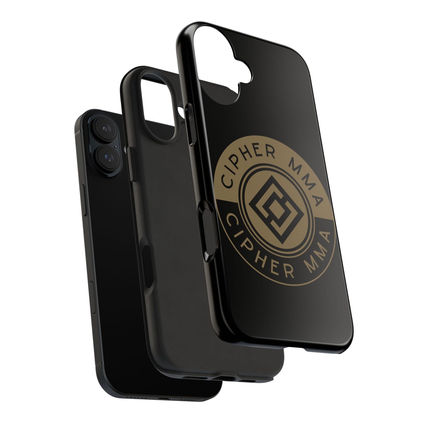Cipher MMA Tough Phone Case — Black Protective Phone Cover with Gold Logo