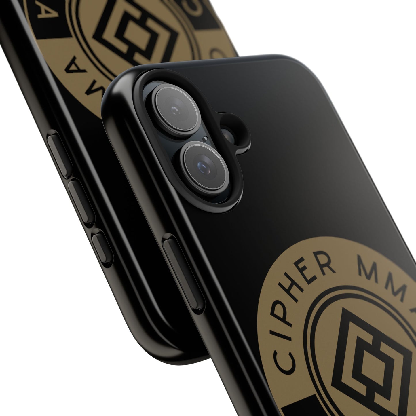 Cipher MMA Tough Phone Case — Black Protective Phone Cover with Gold Logo