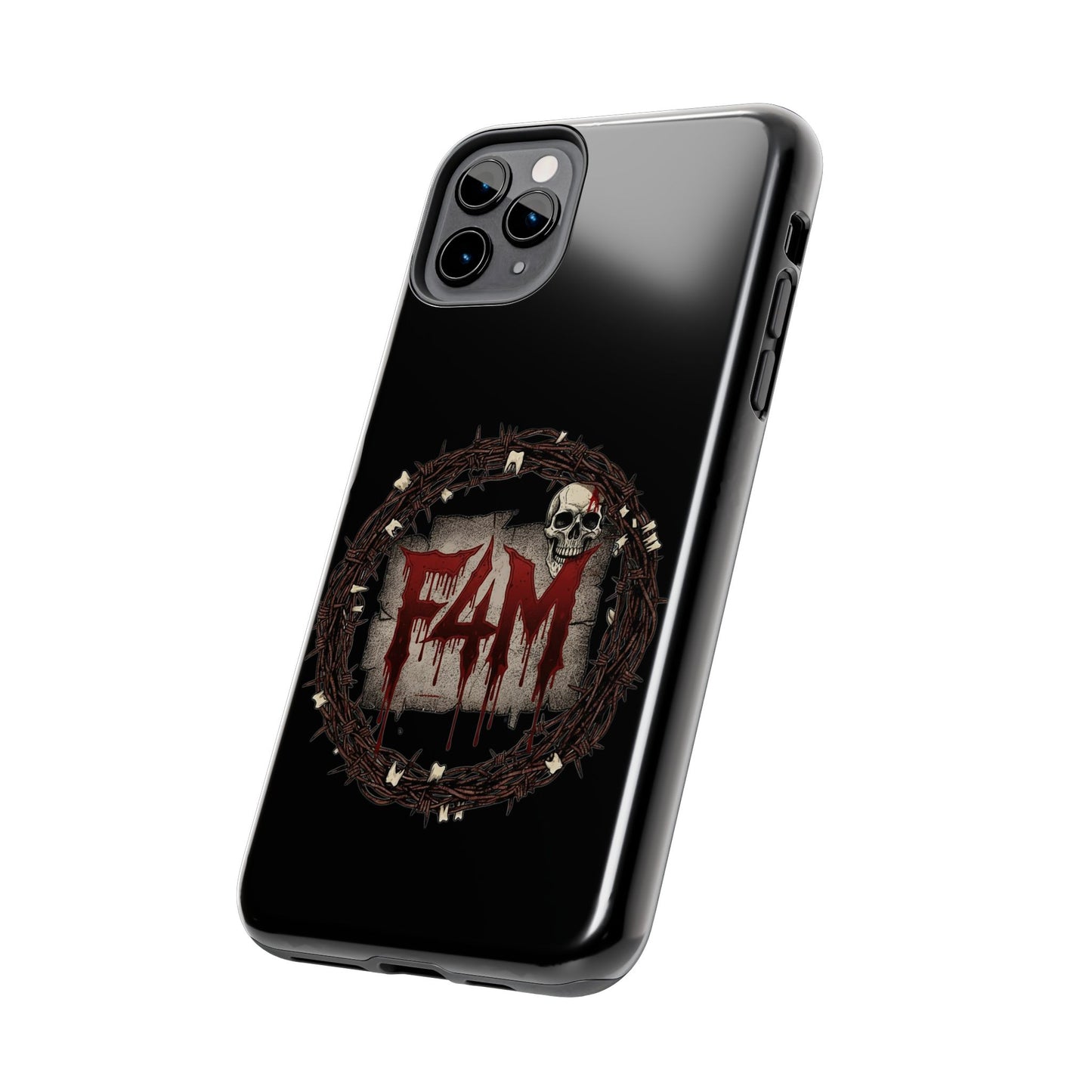 Skull Wreath "F4M" Tough Phone Case (I-Phone or Samsung) — Gothic Horror Protective Cover