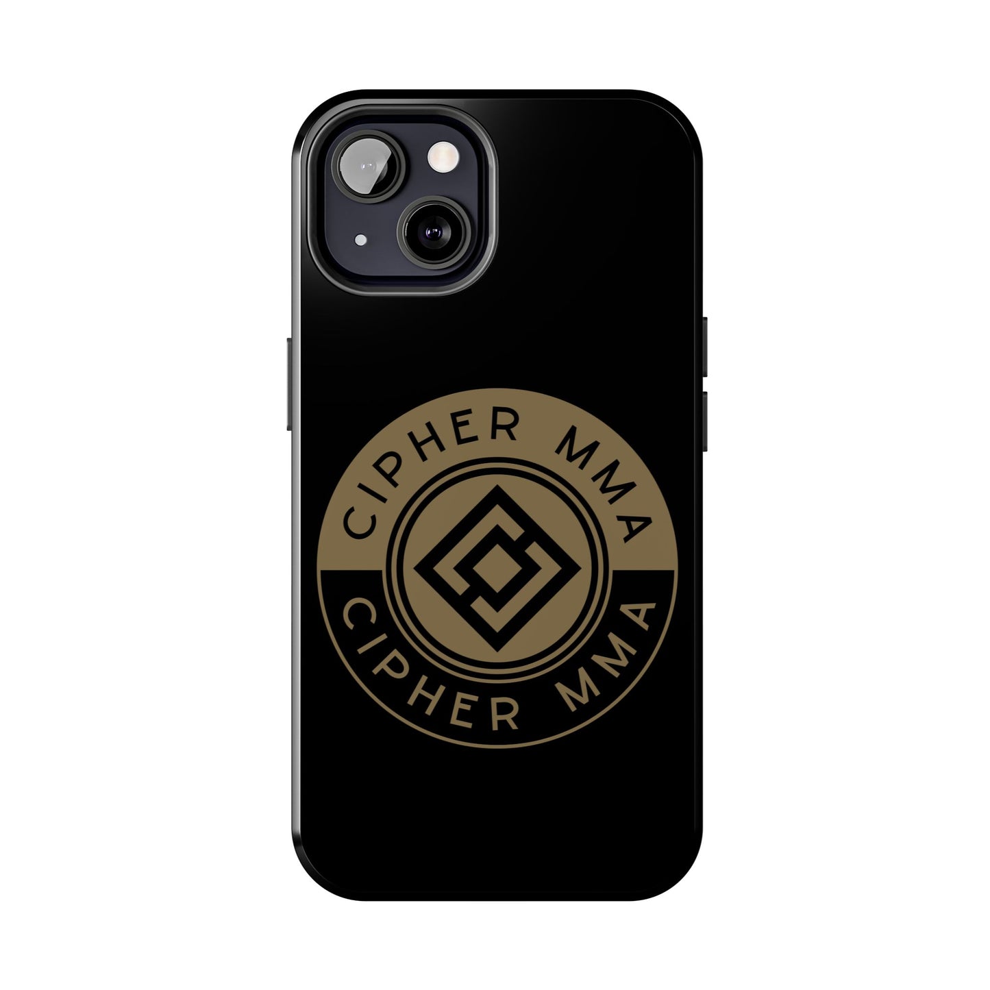 Cipher MMA Tough Phone Case — Black Protective Phone Cover with Gold Logo