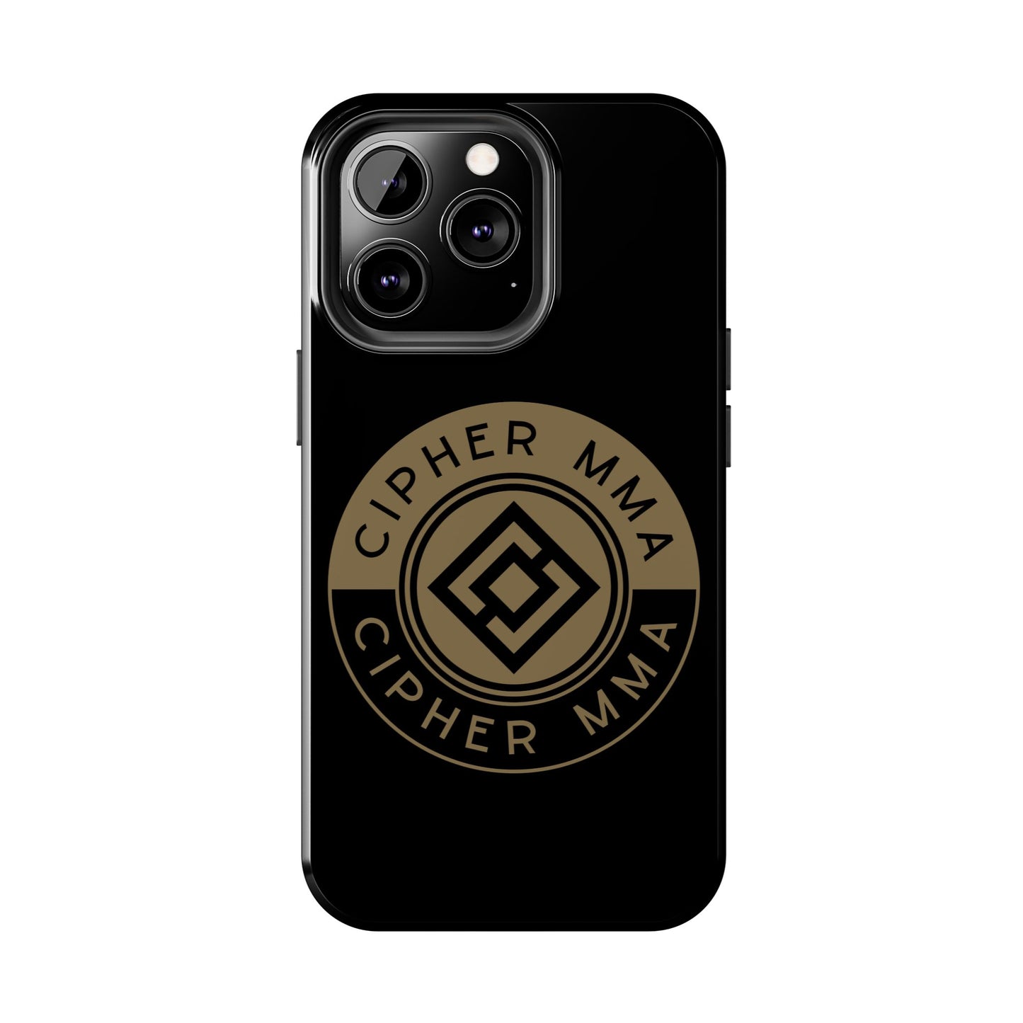 Cipher MMA Tough Phone Case — Black Protective Phone Cover with Gold Logo