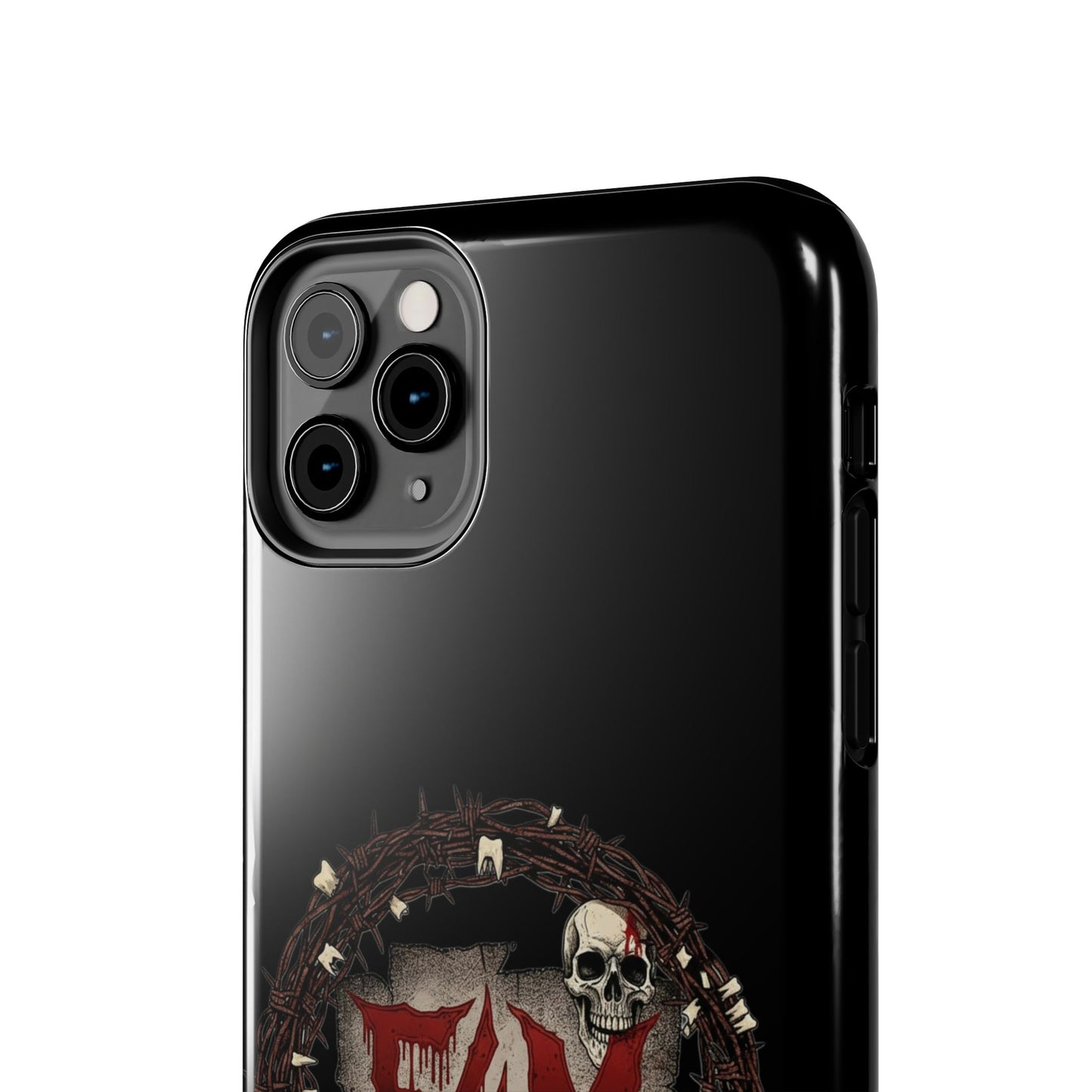 Skull Wreath "F4M" Tough Phone Case (I-Phone or Samsung) — Gothic Horror Protective Cover