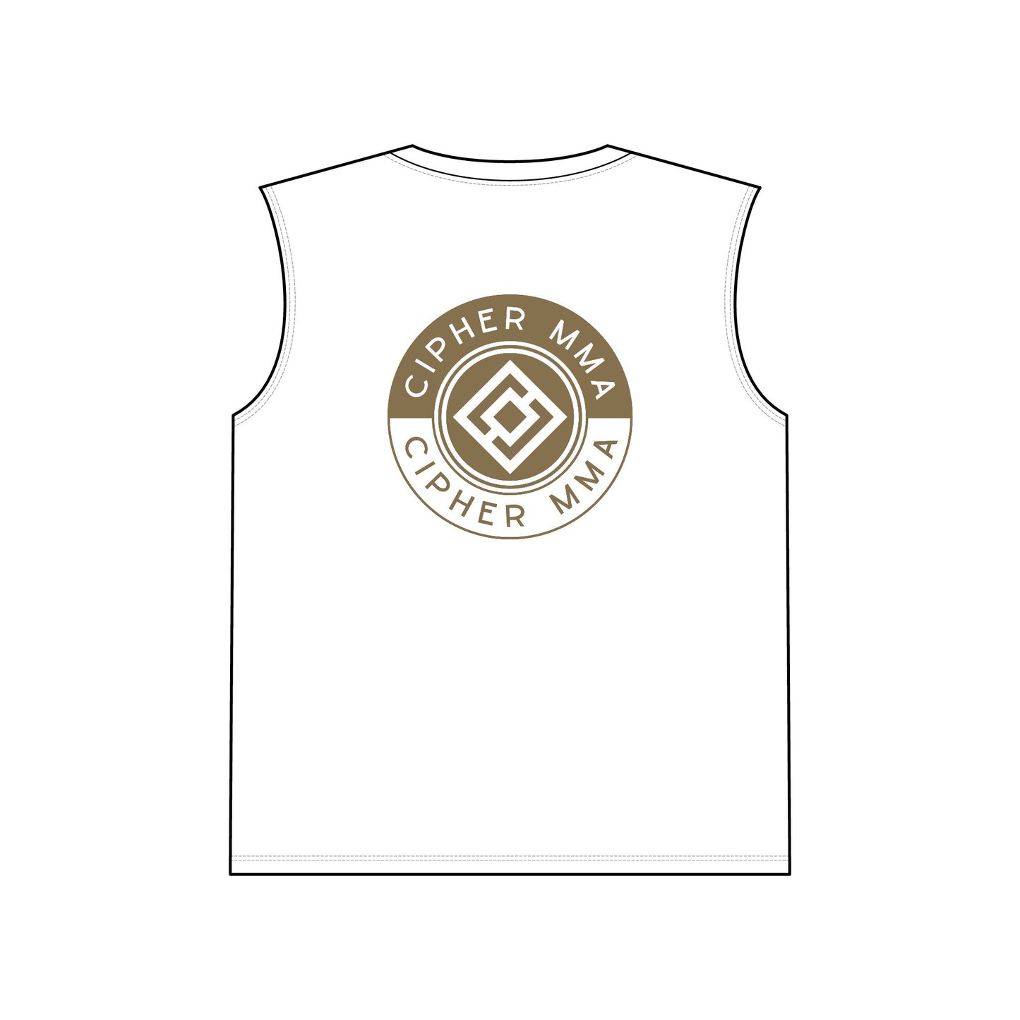 Cipher MMA Muscle Tank – Retro Martial Arts Logo Sleeveless Top