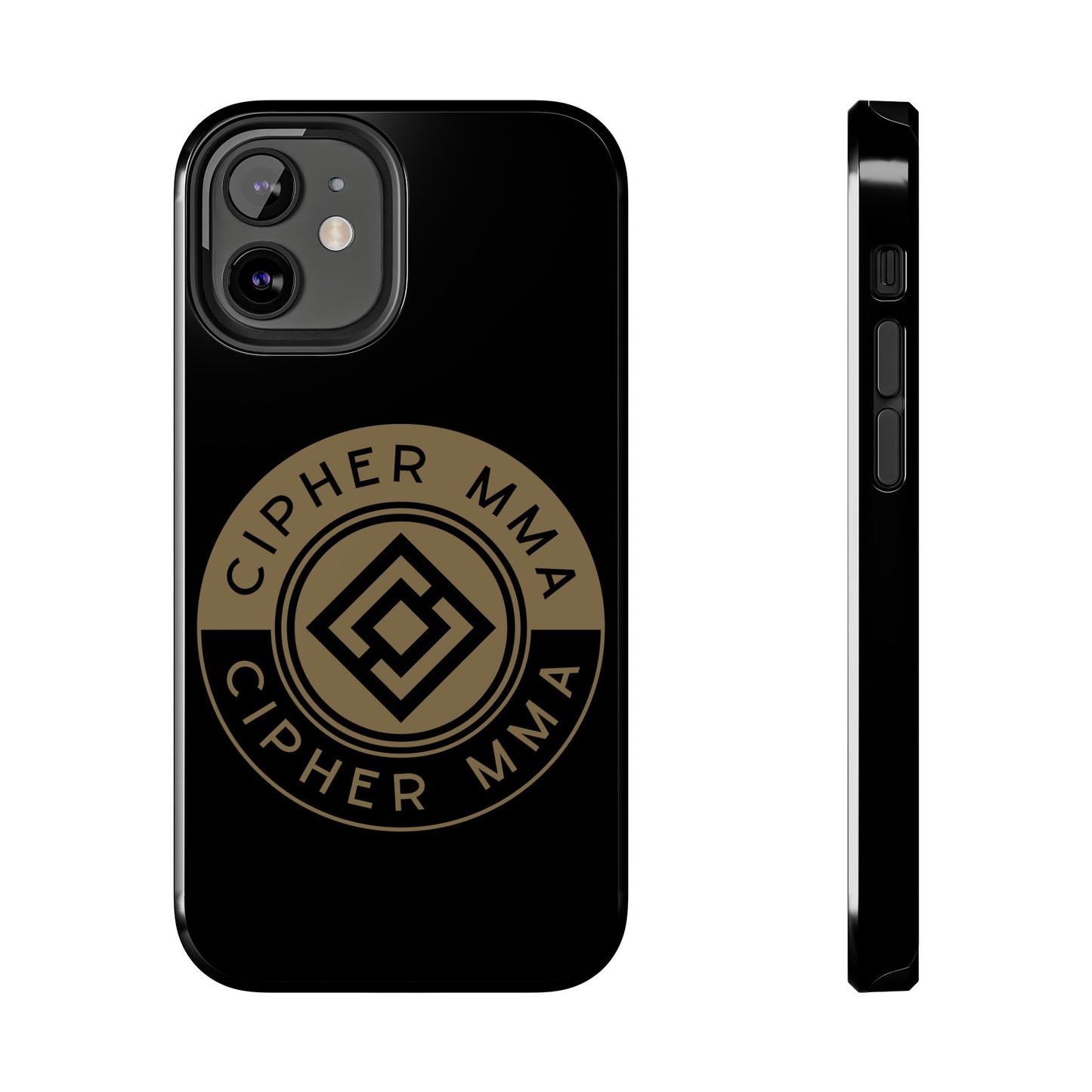Cipher MMA Tough Phone Case — Black Protective Phone Cover with Gold Logo