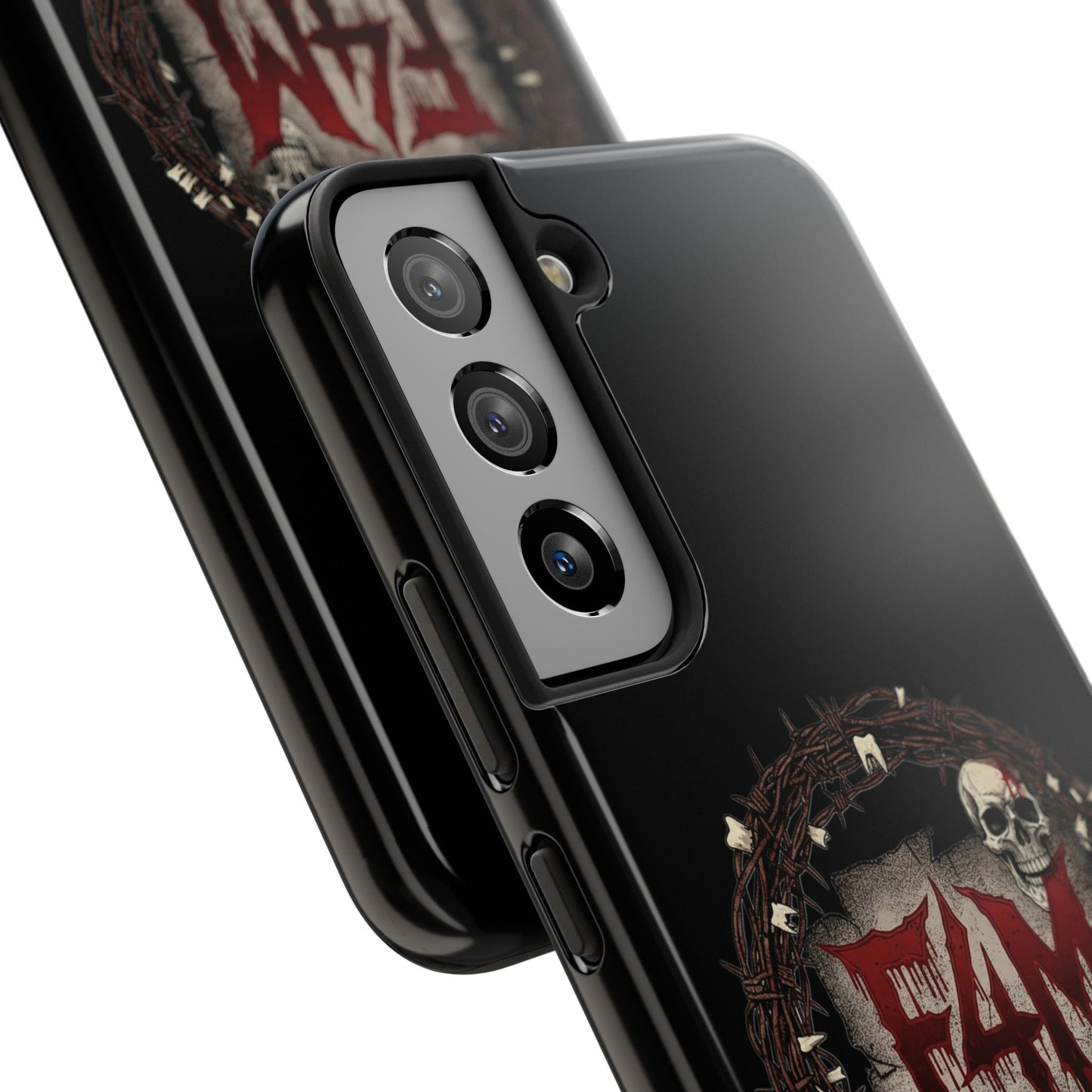 Skull Wreath "F4M" Tough Phone Case (I-Phone or Samsung) — Gothic Horror Protective Cover