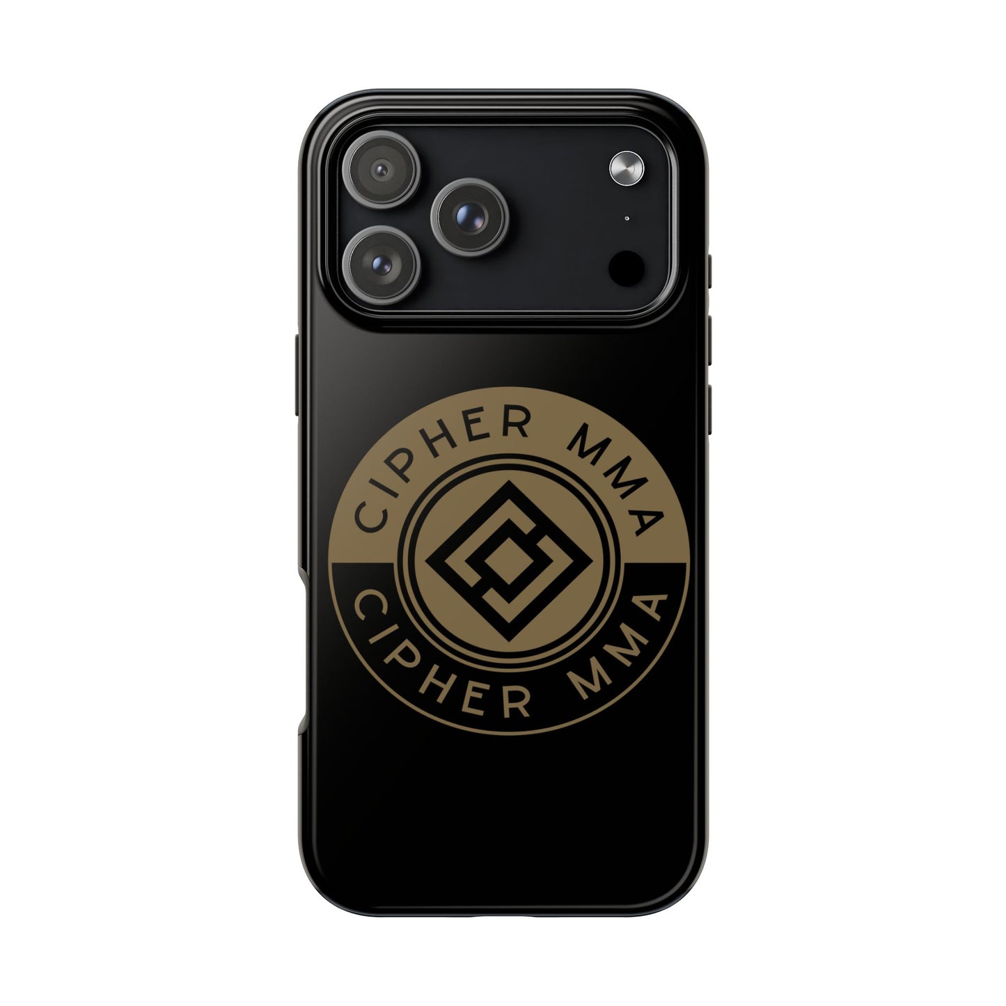 Cipher MMA Tough Phone Case — Black Protective Phone Cover with Gold Logo