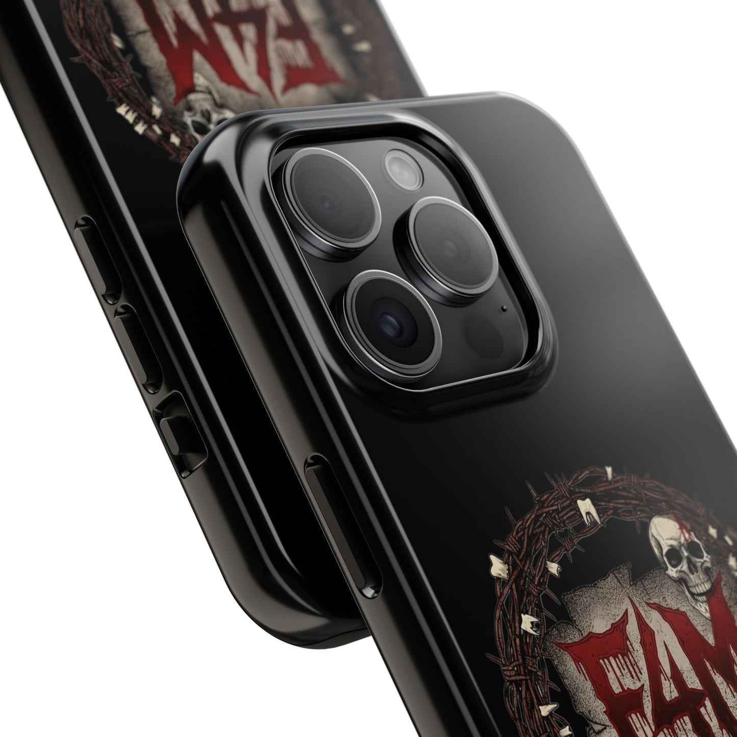 Skull Wreath "F4M" Tough Phone Case (I-Phone or Samsung) — Gothic Horror Protective Cover