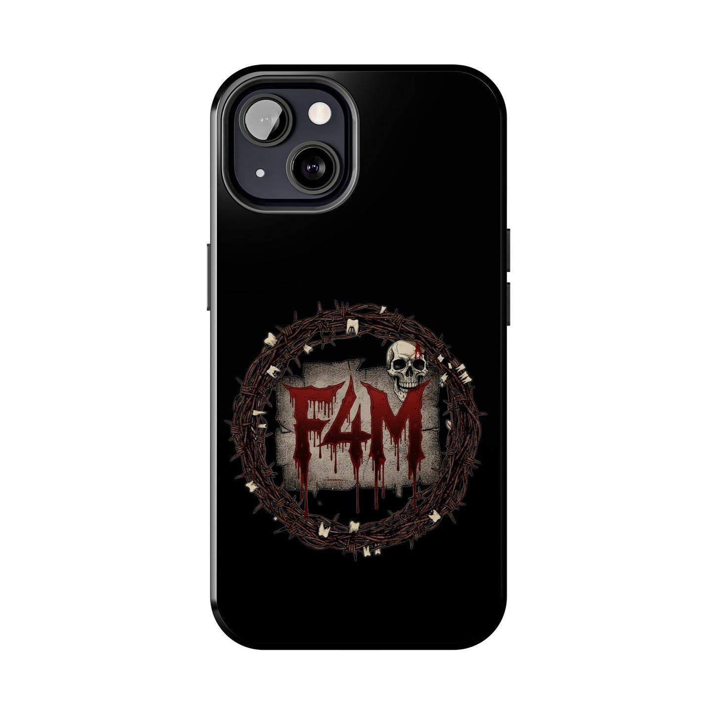 Skull Wreath "F4M" Tough Phone Case (I-Phone or Samsung) — Gothic Horror Protective Cover