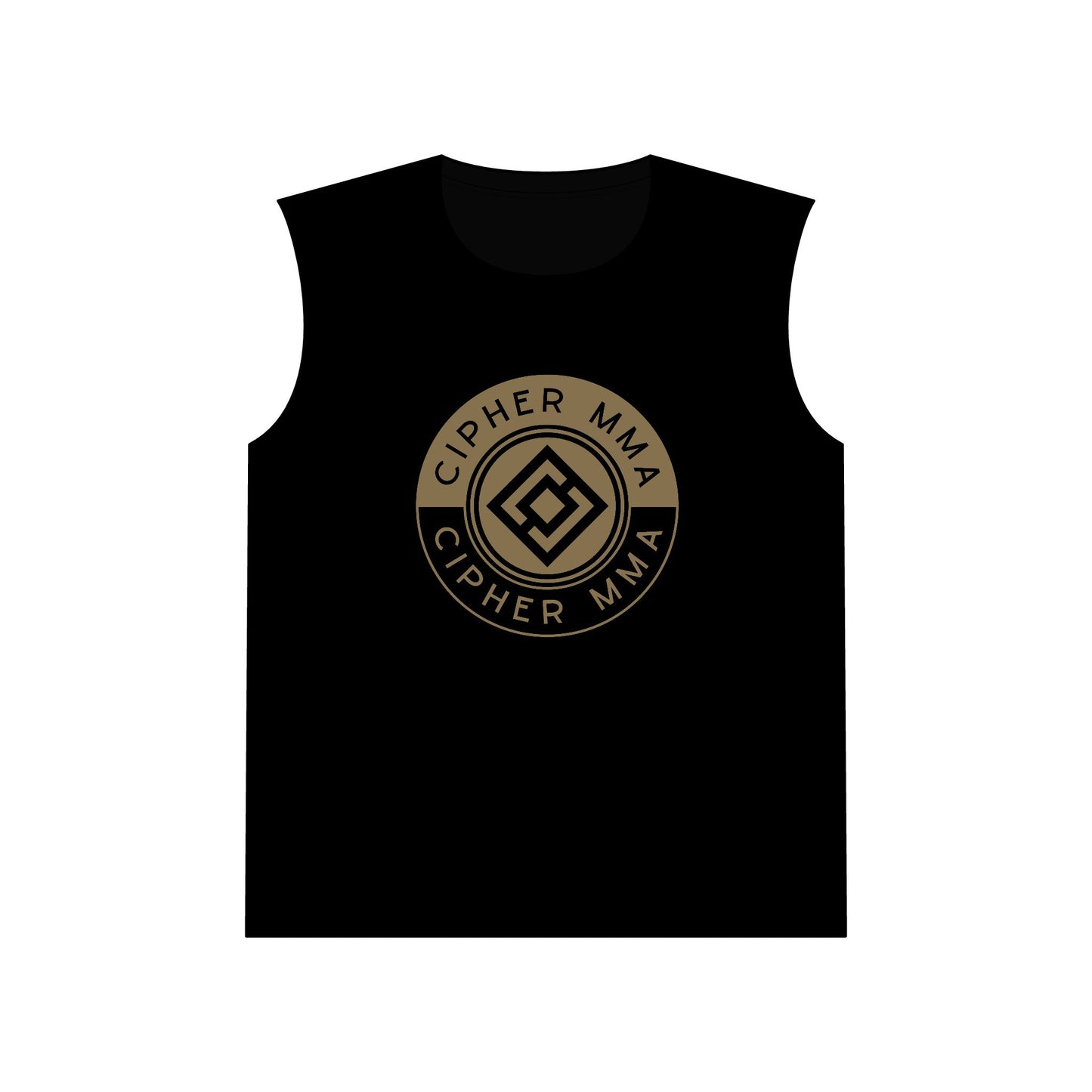 Cipher MMA Muscle Tank – Retro Martial Arts Logo Sleeveless Top