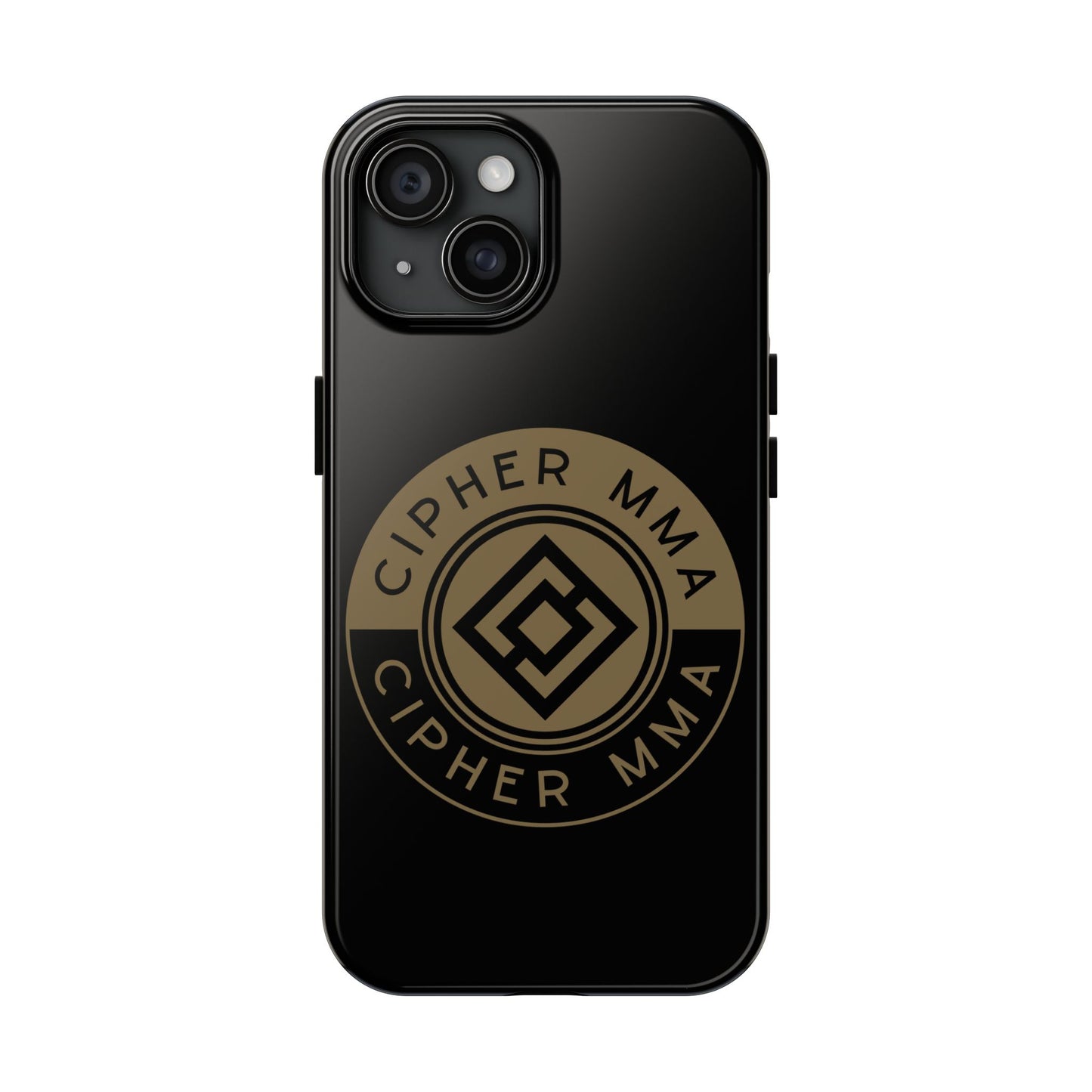 Cipher MMA Tough Phone Case — Black Protective Phone Cover with Gold Logo