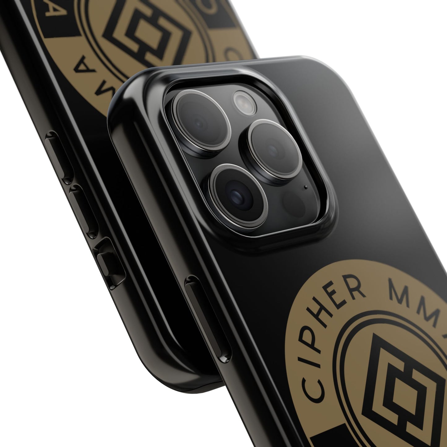 Cipher MMA Tough Phone Case — Black Protective Phone Cover with Gold Logo