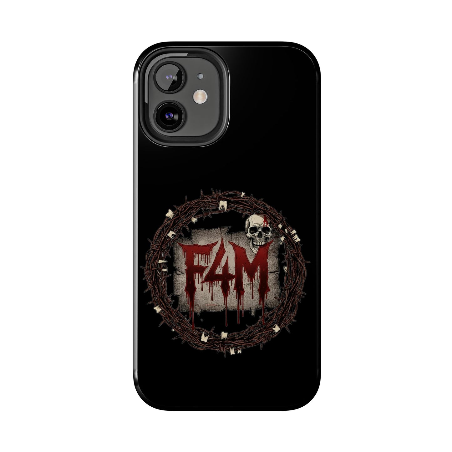Skull Wreath "F4M" Tough Phone Case (I-Phone or Samsung) — Gothic Horror Protective Cover
