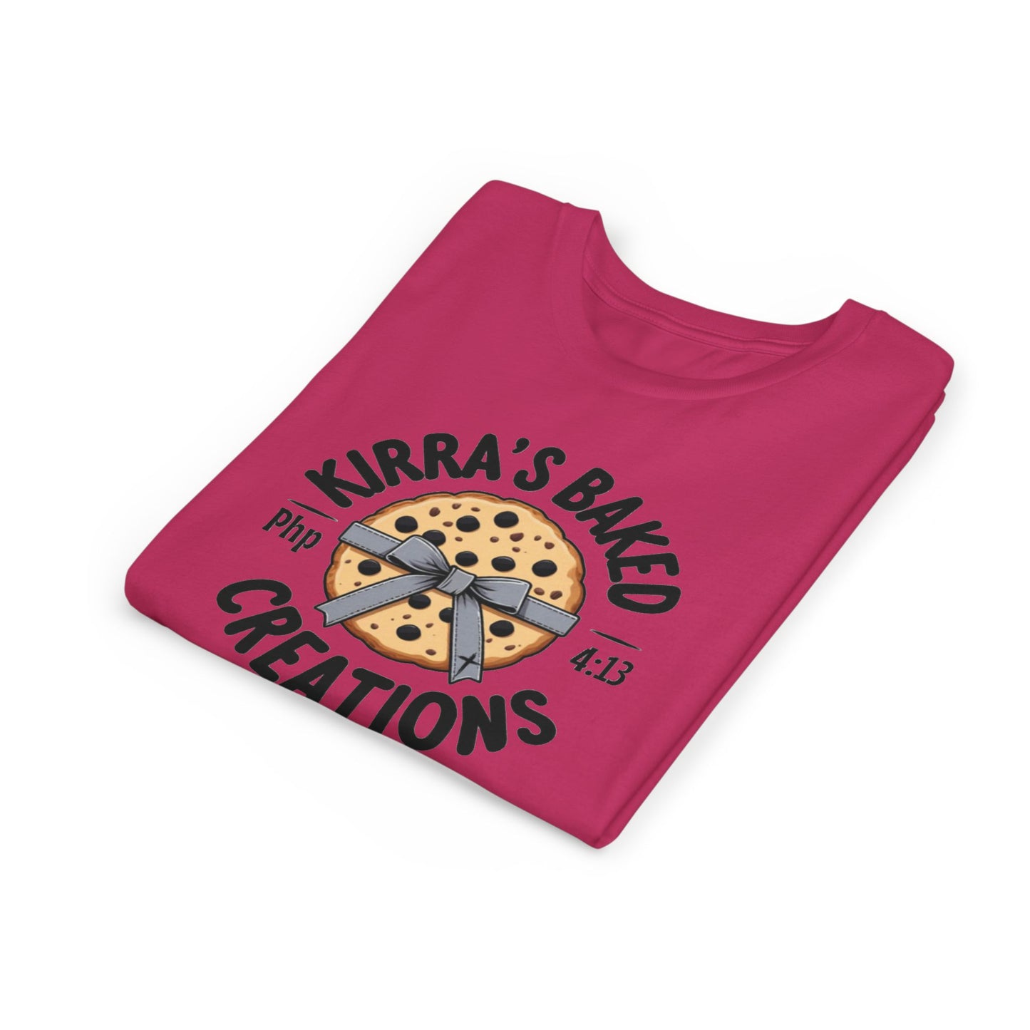 Kids Cookie Baker Logo Tee — "Kirra's Baked Creations" Youth Short Sleeve Shirt