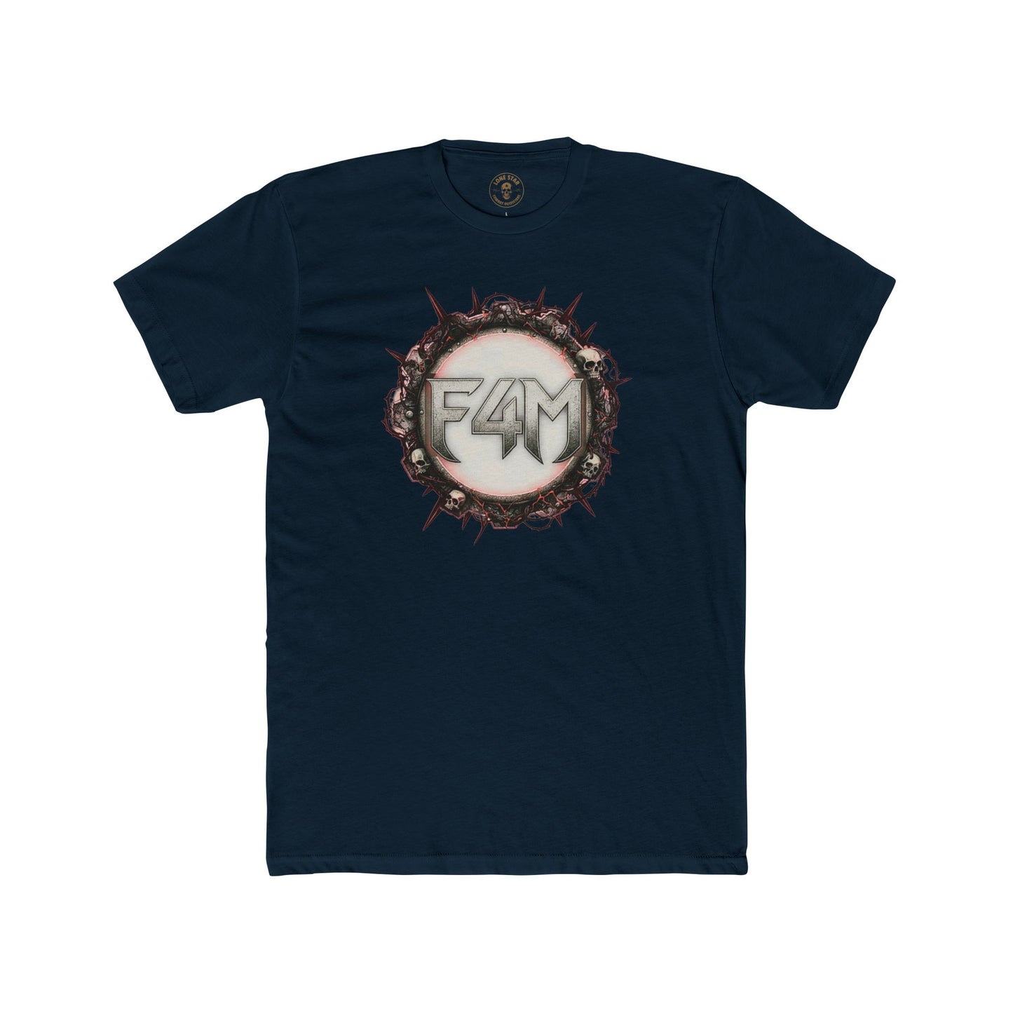 Framed 4 Murder Graphic Tee — F4M Band Logo Horror Rock Shirt