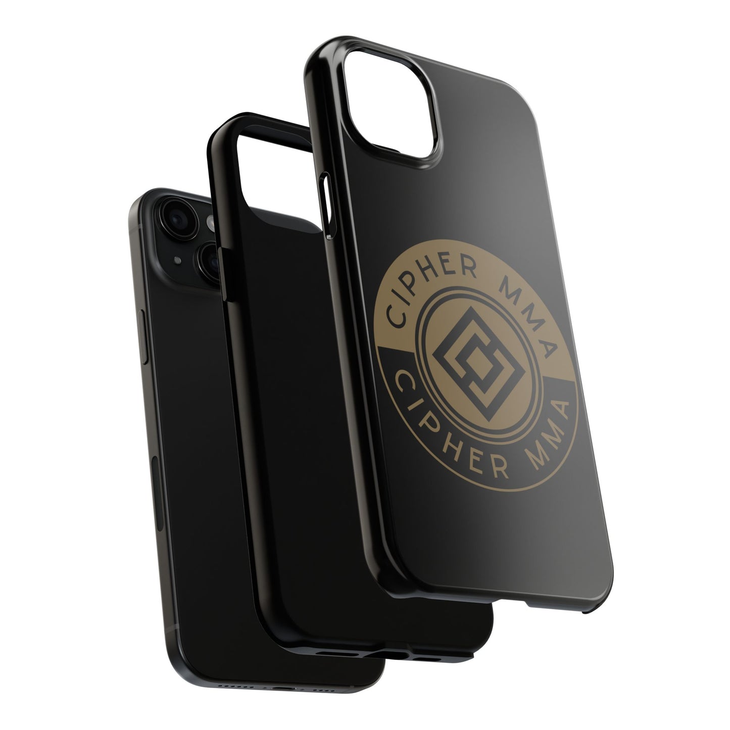 Cipher MMA Tough Phone Case — Black Protective Phone Cover with Gold Logo