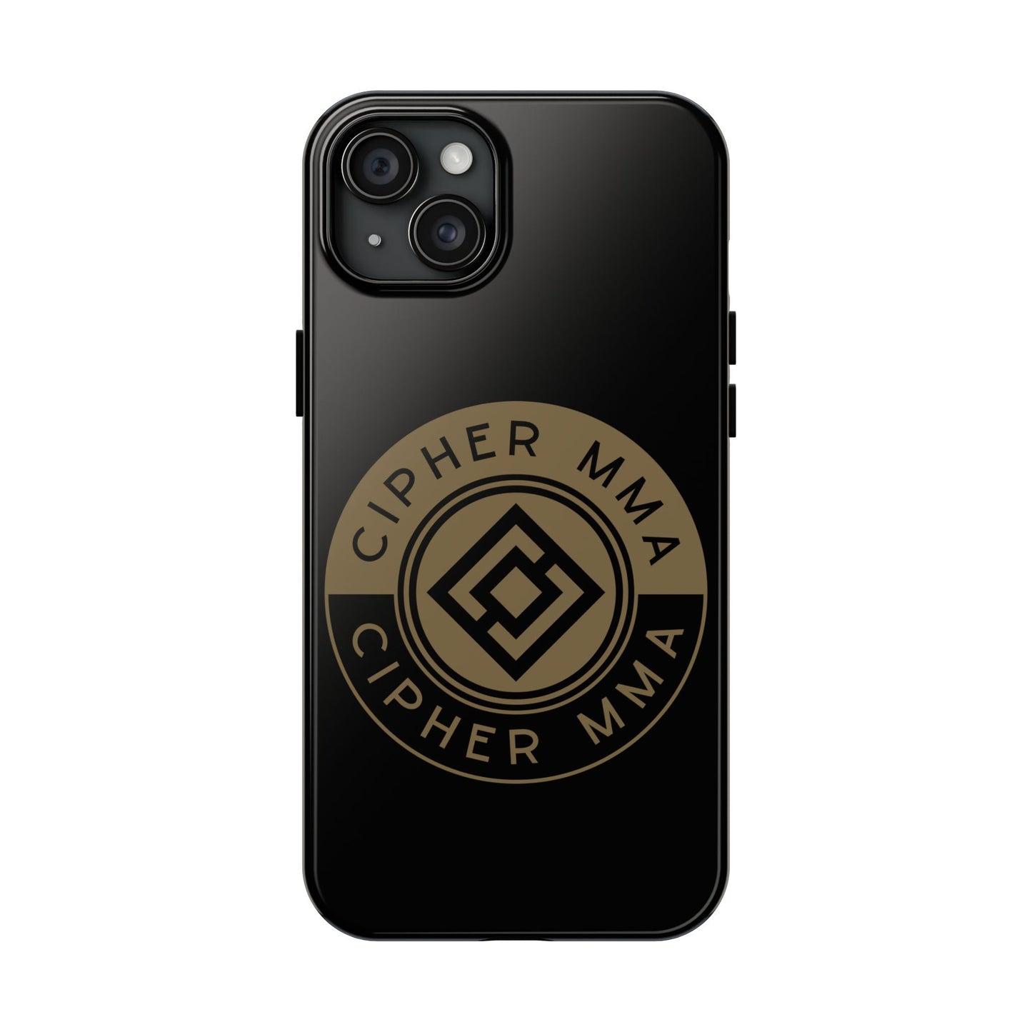 Cipher MMA Tough Phone Case — Black Protective Phone Cover with Gold Logo