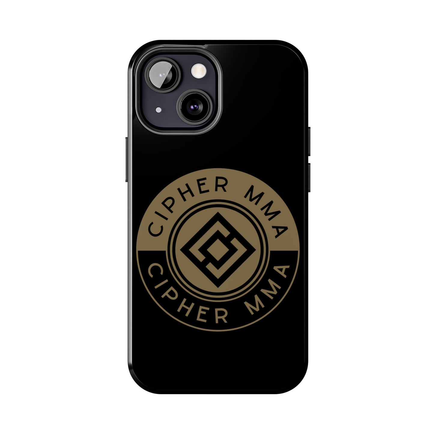 Cipher MMA Tough Phone Case — Black Protective Phone Cover with Gold Logo