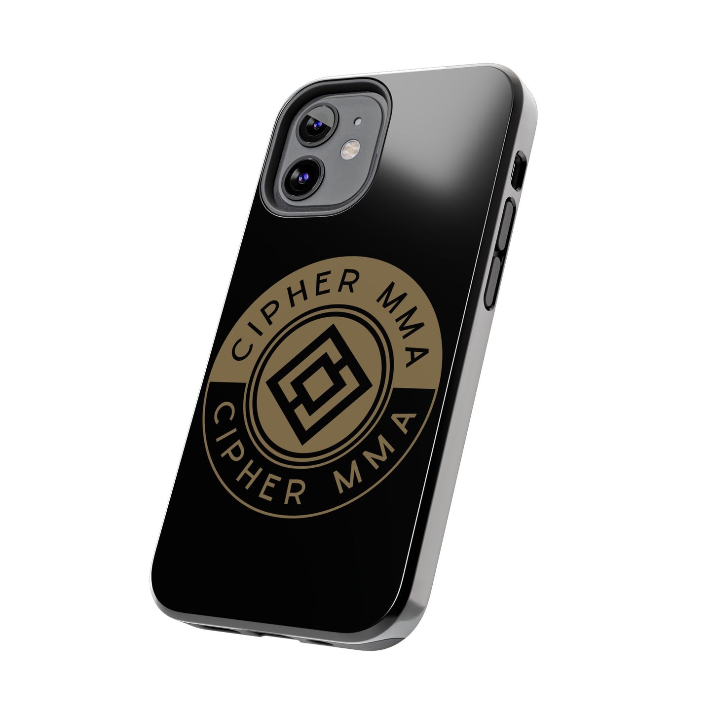 Cipher MMA Tough Phone Case — Black Protective Phone Cover with Gold Logo