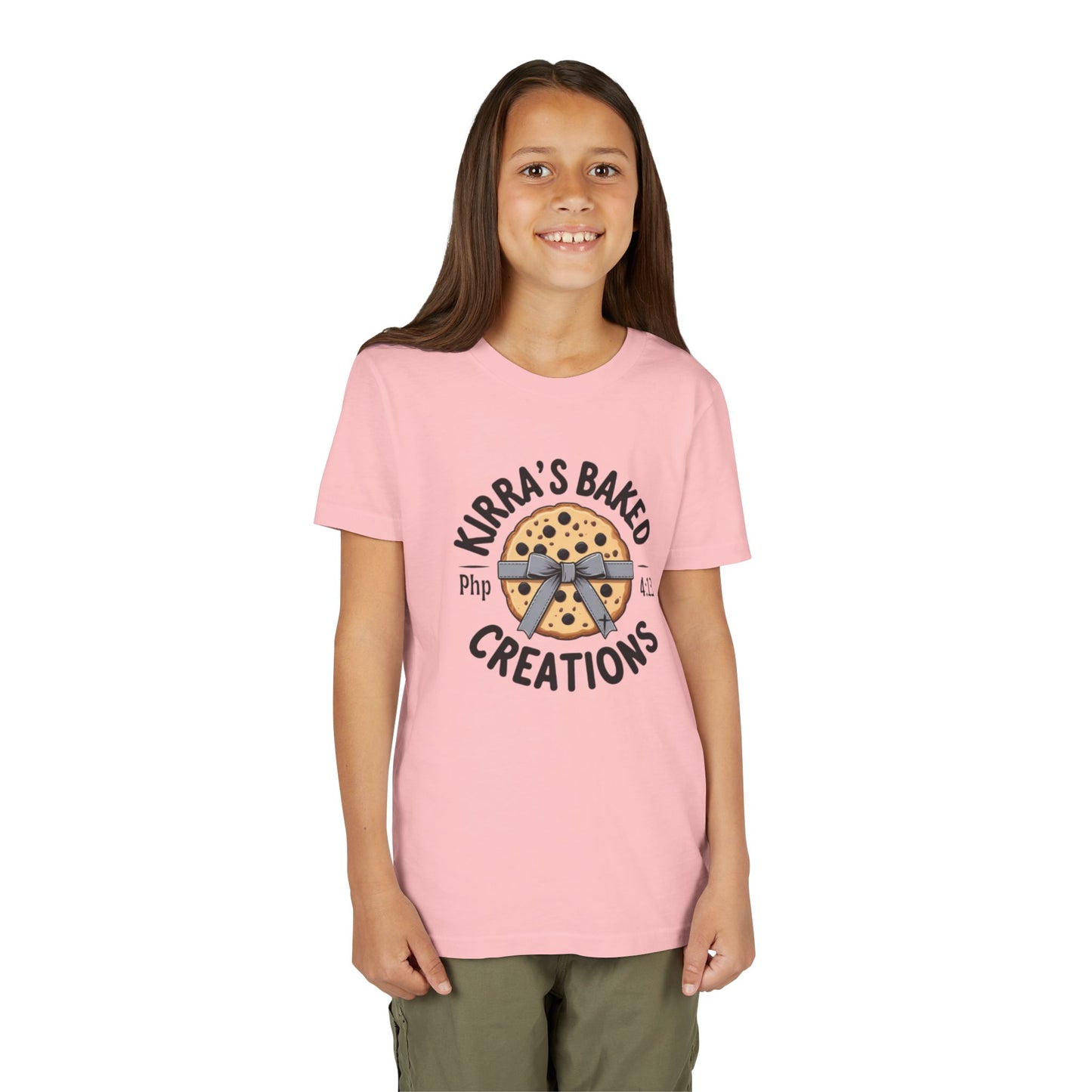 Kids Cookie Baker Logo Tee — "Kirra's Baked Creations" Youth Short Sleeve Shirt