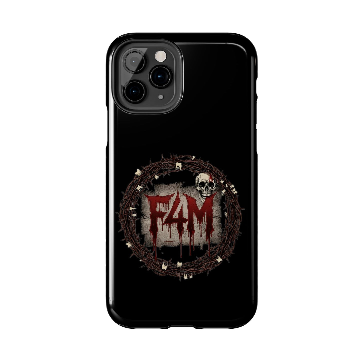 Skull Wreath "F4M" Tough Phone Case (I-Phone or Samsung) — Gothic Horror Protective Cover