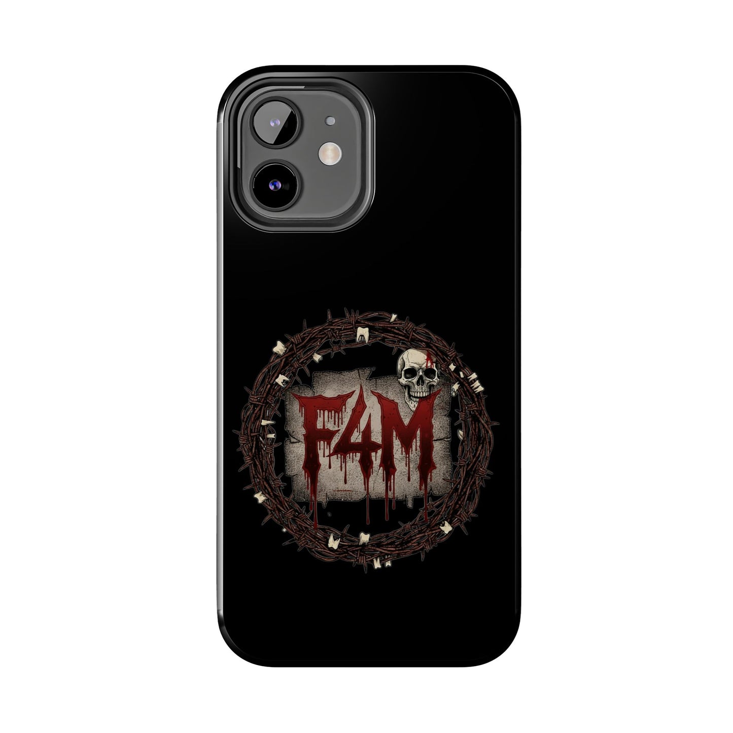 Skull Wreath "F4M" Tough Phone Case (I-Phone or Samsung) — Gothic Horror Protective Cover
