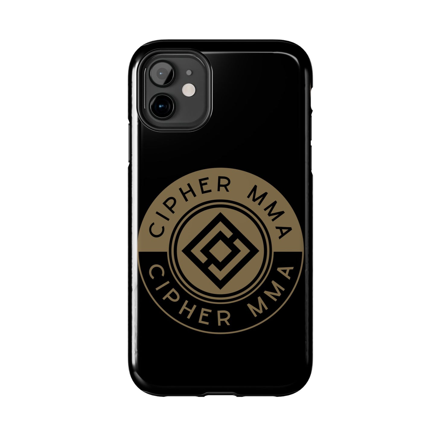 Cipher MMA Tough Phone Case — Black Protective Phone Cover with Gold Logo