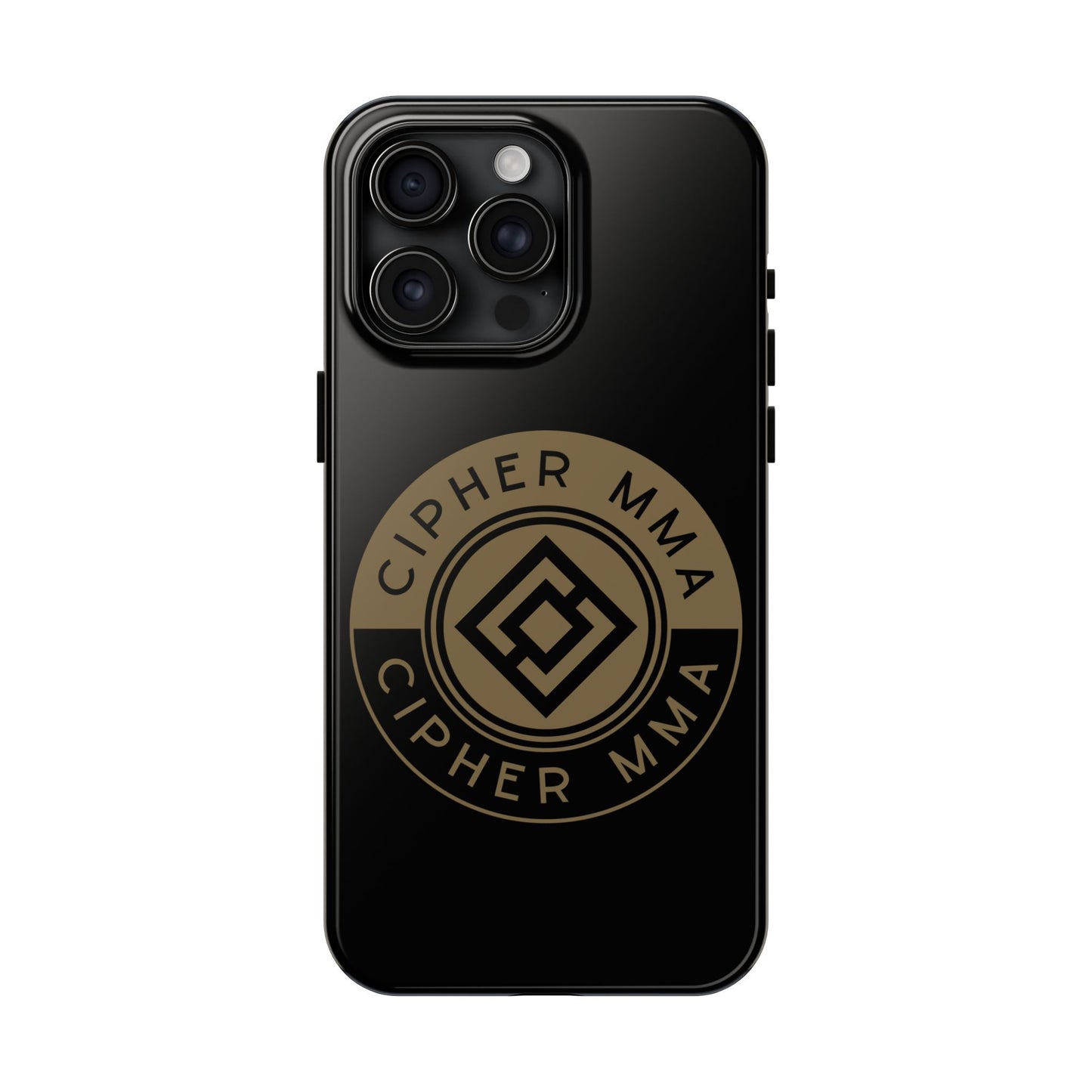 Cipher MMA Tough Phone Case — Black Protective Phone Cover with Gold Logo