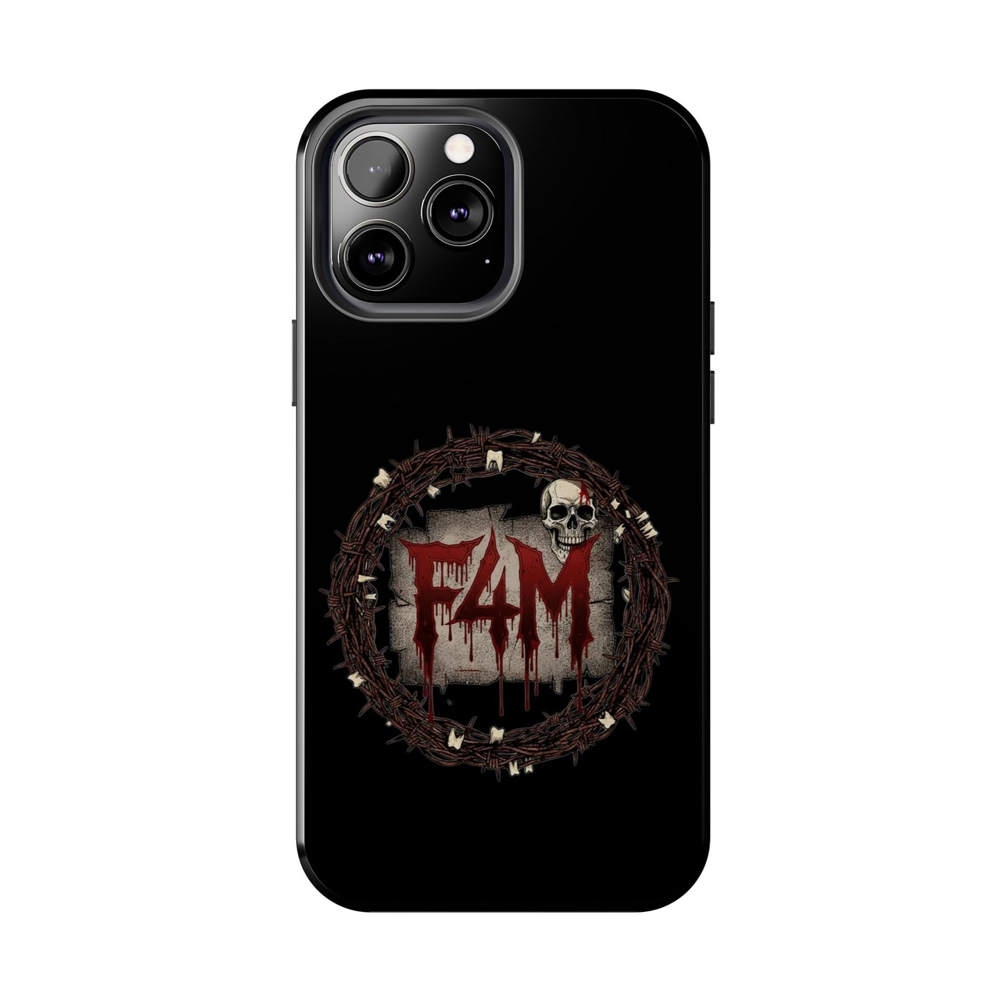Skull Wreath "F4M" Tough Phone Case (I-Phone or Samsung) — Gothic Horror Protective Cover