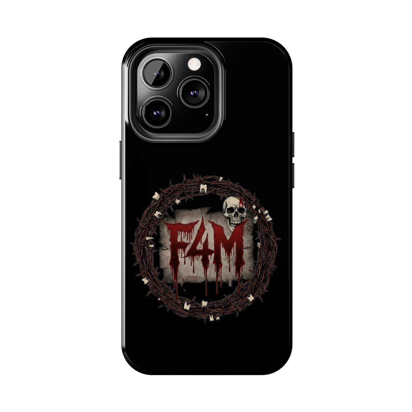 Skull Wreath "F4M" Tough Phone Case (I-Phone or Samsung) — Gothic Horror Protective Cover