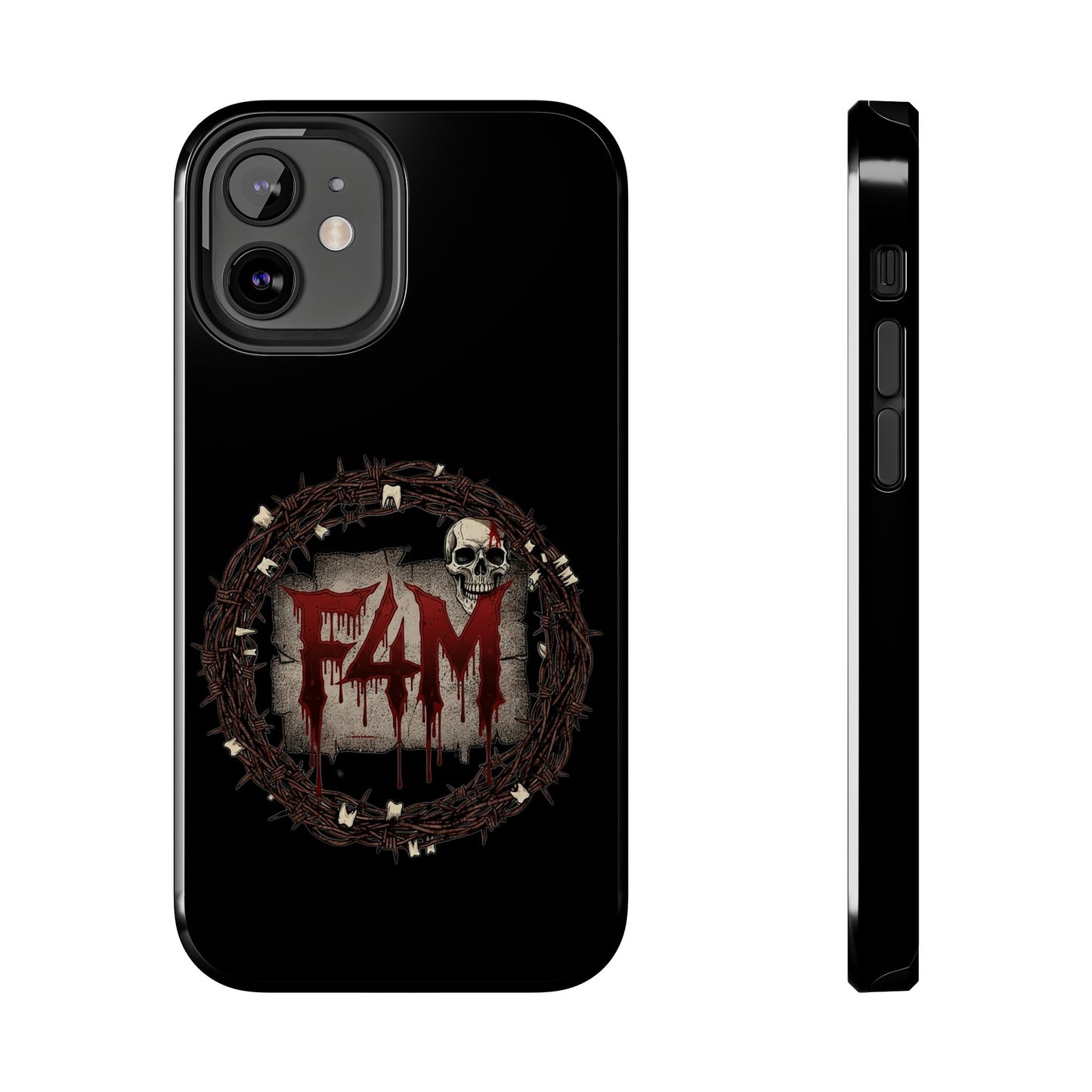 Skull Wreath "F4M" Tough Phone Case (I-Phone or Samsung) — Gothic Horror Protective Cover