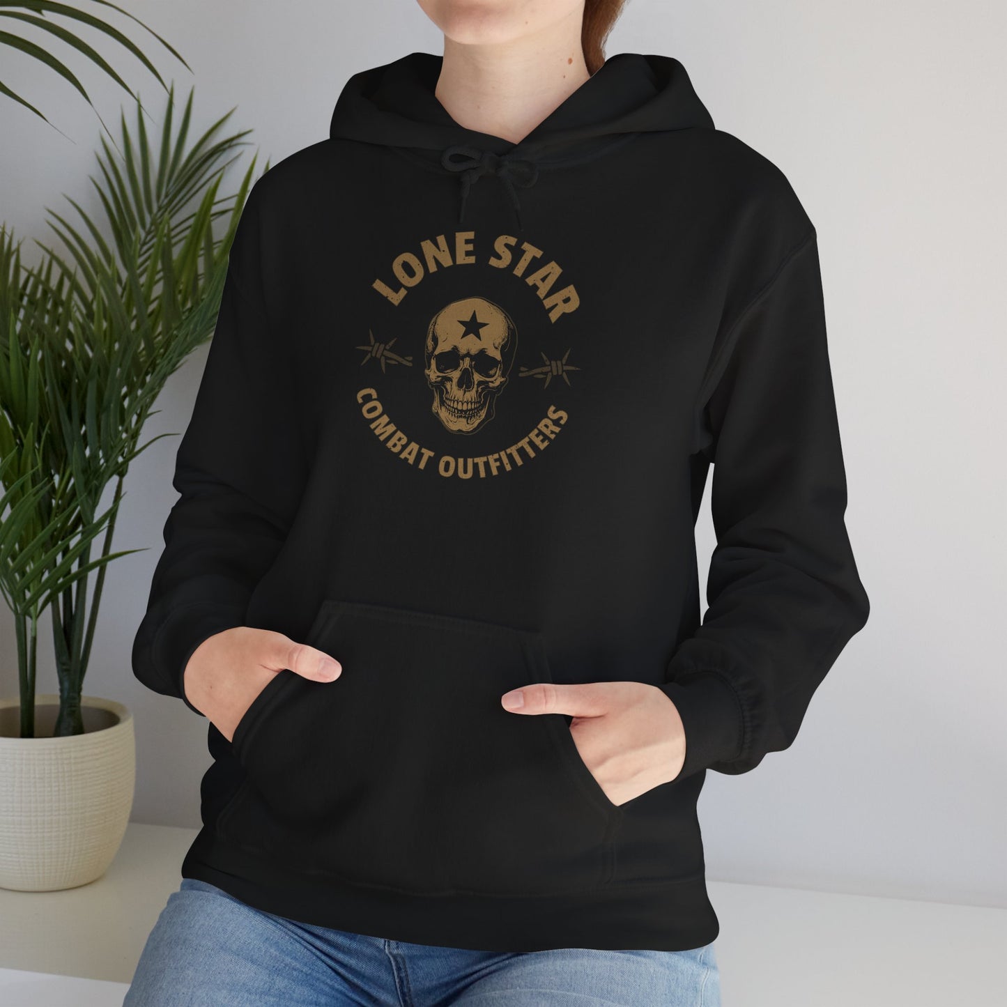 Lone Star Combat Outfitters Skull Hoodie — Military Tactical Logo Sweatshirt