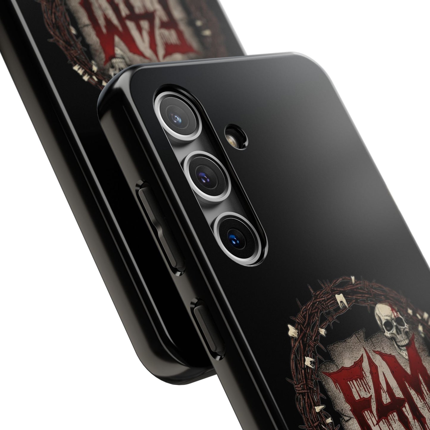 Skull Wreath "F4M" Tough Phone Case (I-Phone or Samsung) — Gothic Horror Protective Cover