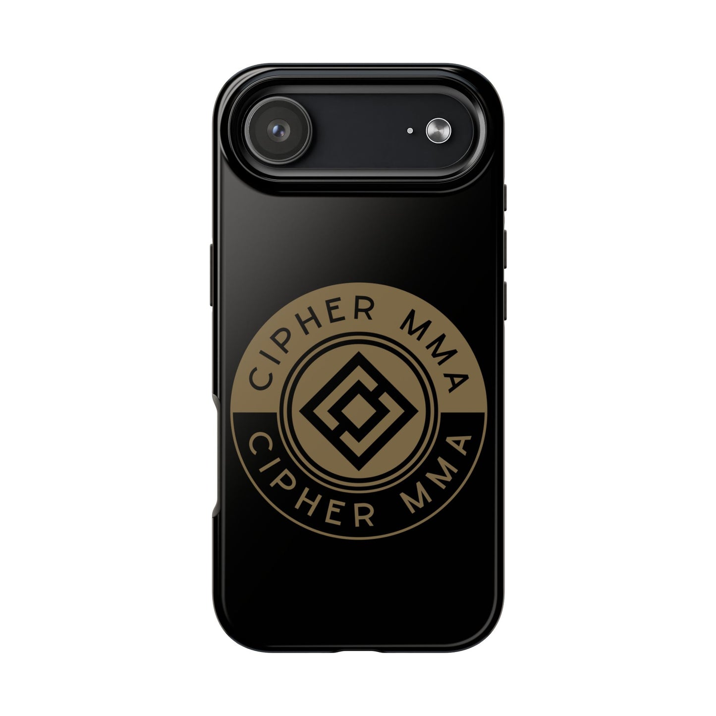 Cipher MMA Tough Phone Case — Black Protective Phone Cover with Gold Logo