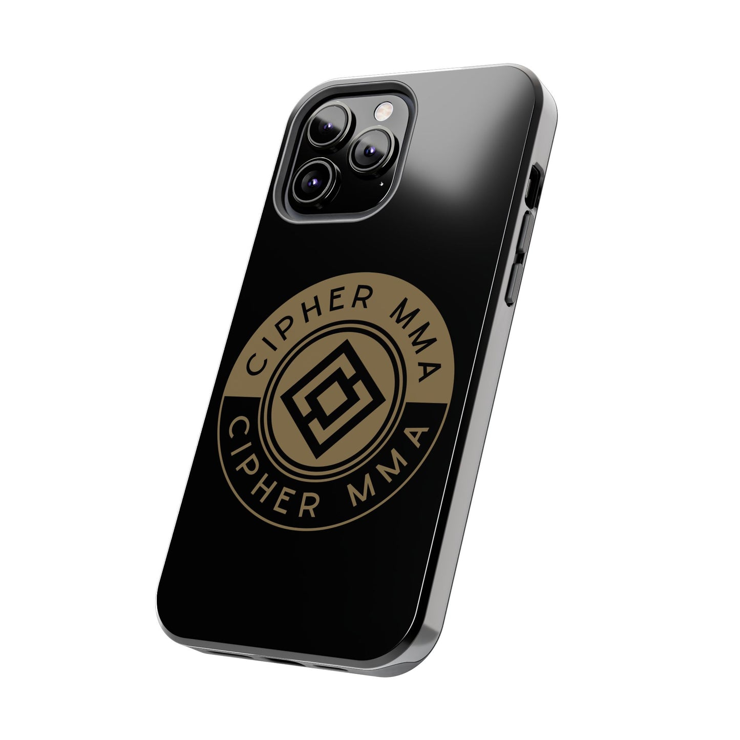 Cipher MMA Tough Phone Case — Black Protective Phone Cover with Gold Logo