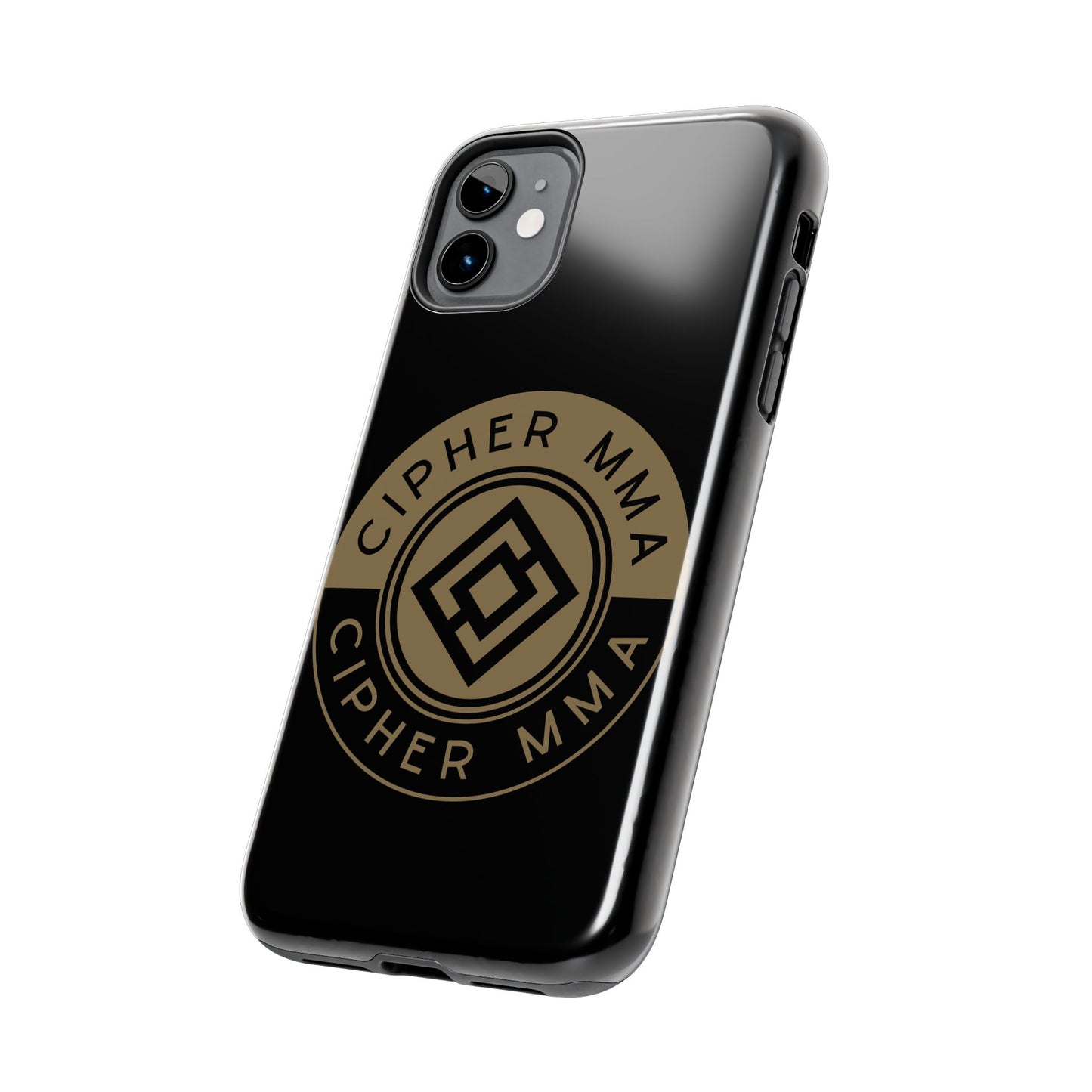 Cipher MMA Tough Phone Case — Black Protective Phone Cover with Gold Logo